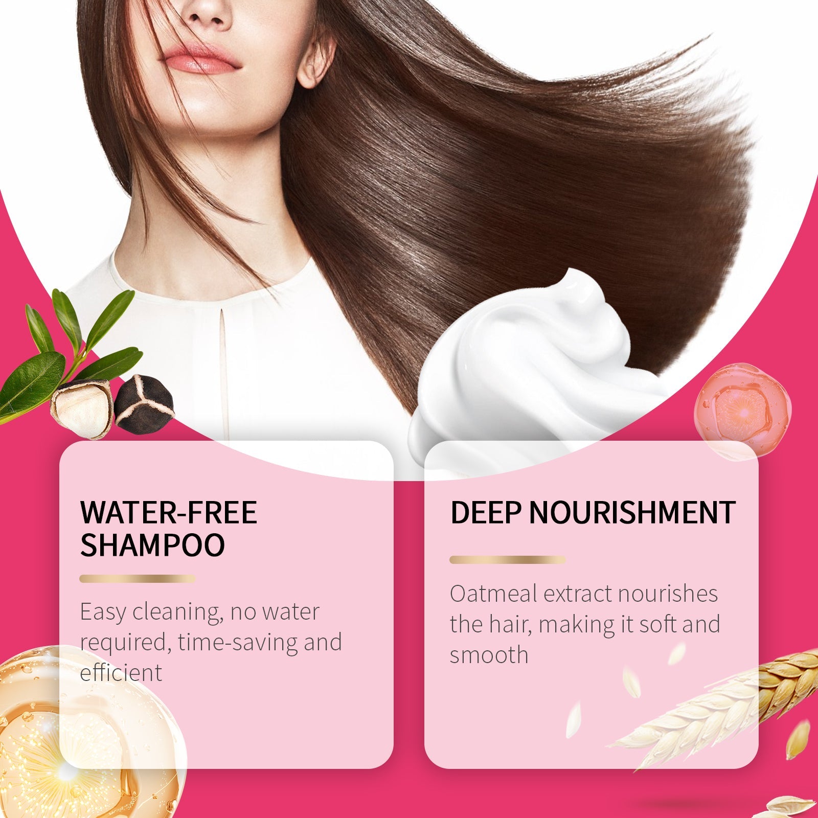 Waterless Shampoo Mousse Fluffy Air Sensitive Bangs Effective Oil Removal High Top Lazy Mousse