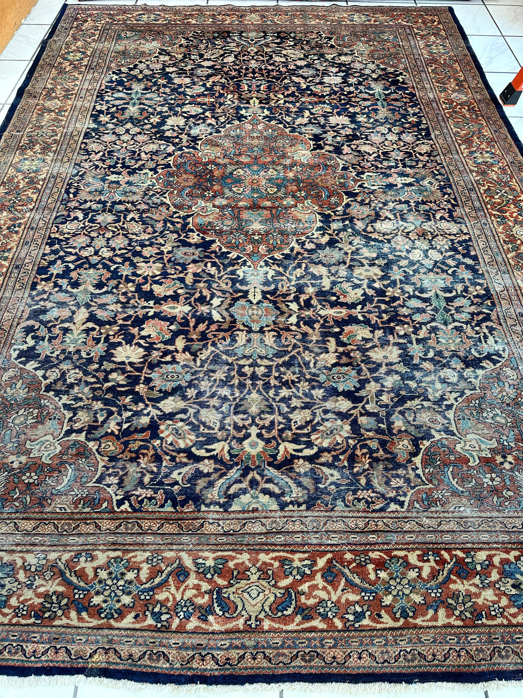 Antique Persian Mahal Rug 8’3”x12’ - Circa 1900 Treasure