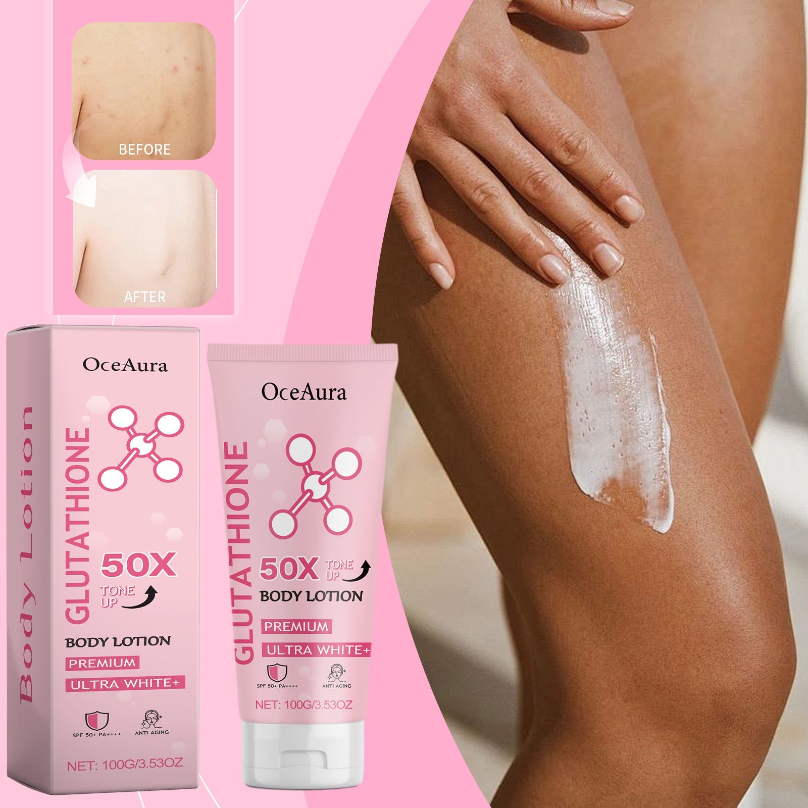 Oceaura Brightening Body Cream Moisturizes, Brightening And Brightening Skin