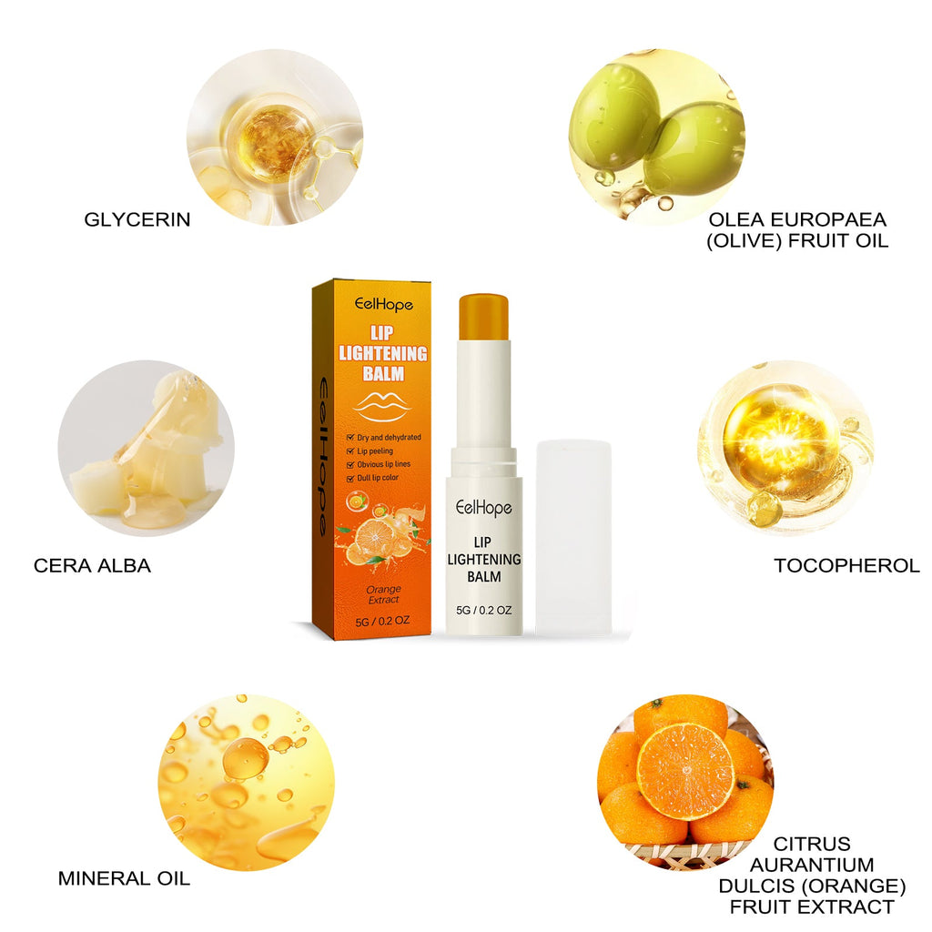 Orange Moisturizing Lip Balm Moisturizes, Hydrates, Removes Dead Skin, Prevents Dry And Cracked Lips