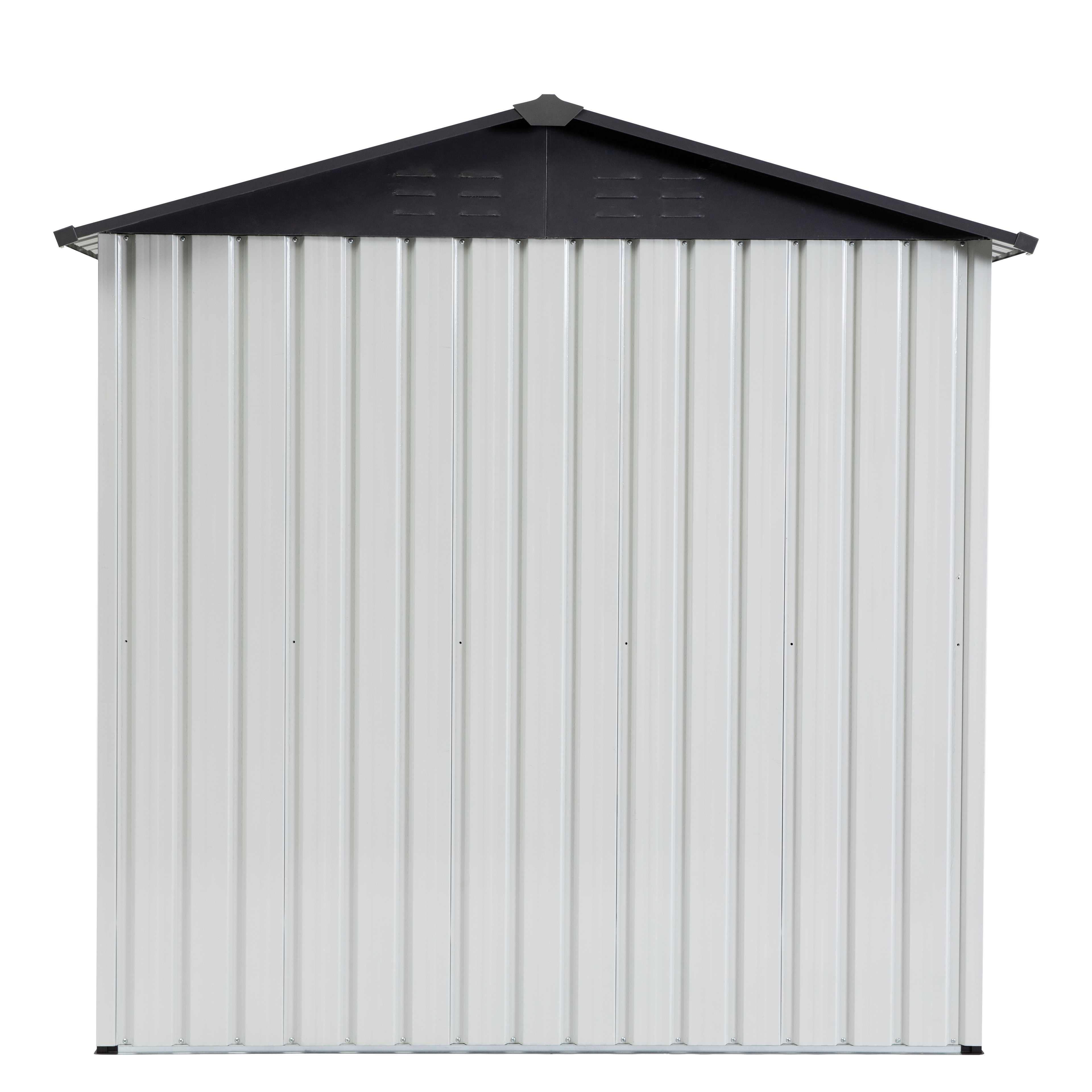 XWT014 Garden Metal Storage Shed Gray White 6x4x6ft outdoor storing tools Rainproof Hinge door version