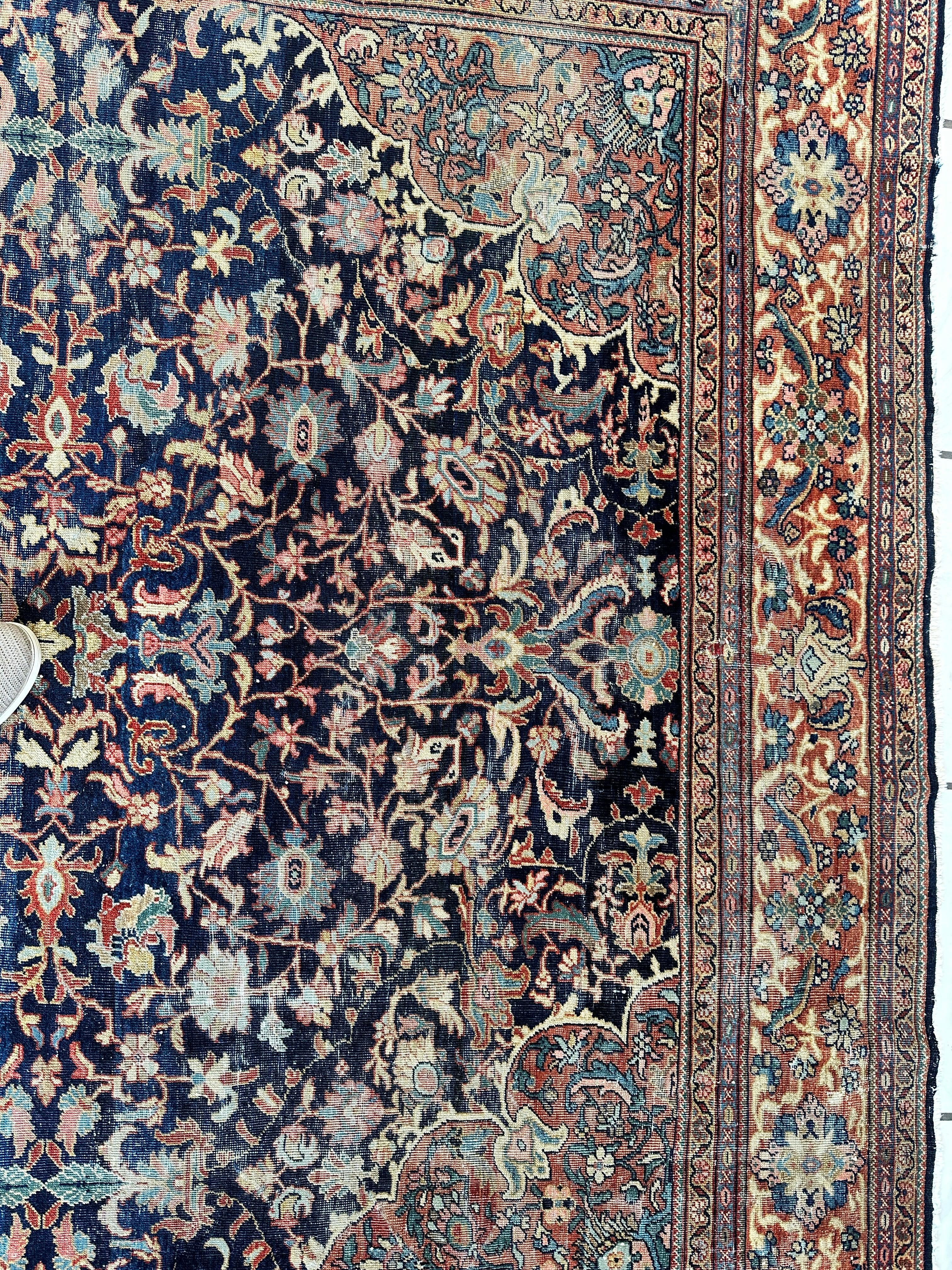 Antique Persian Mahal Rug 8’3”x12’ - Circa 1900 Treasure
