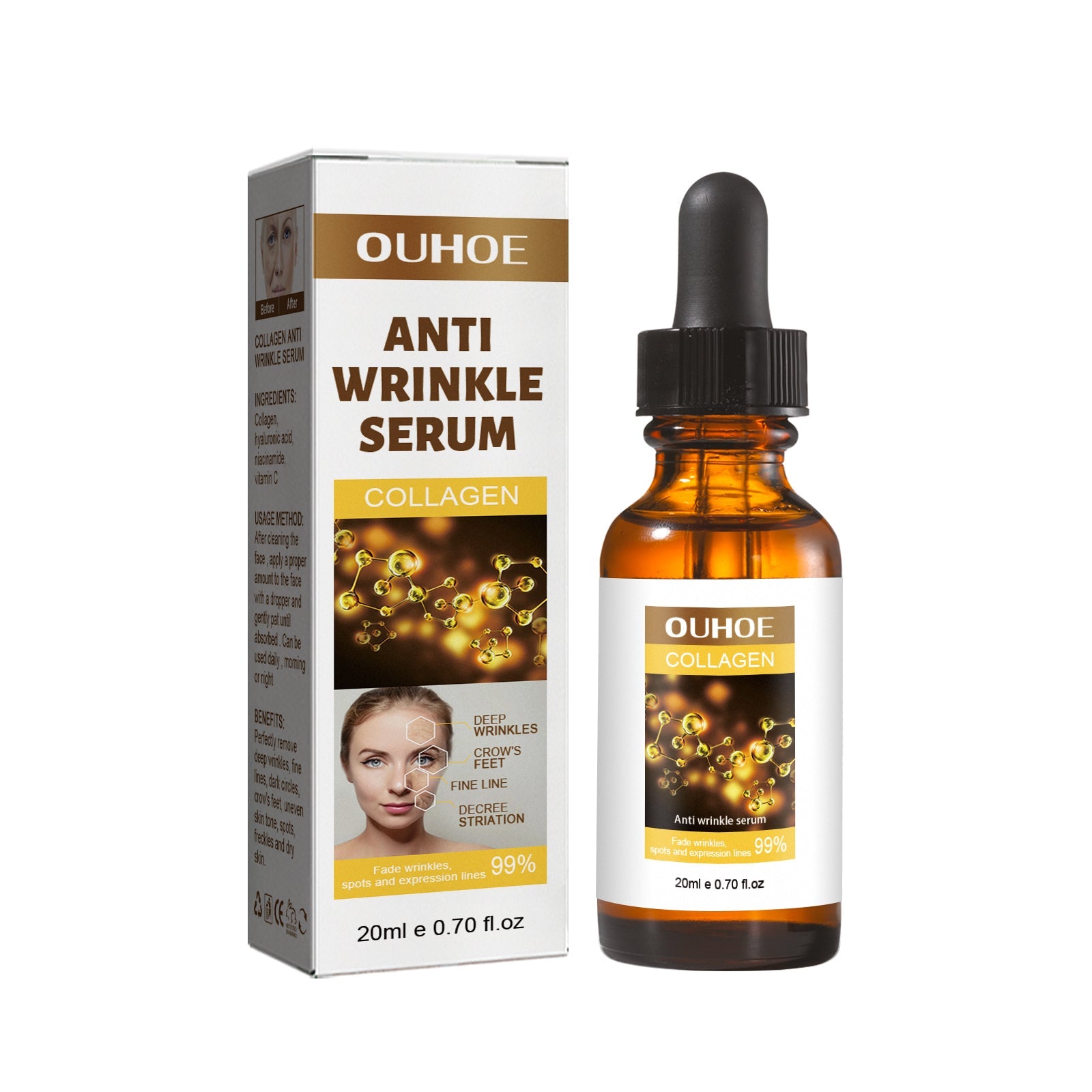 Collagen Anti-Aging Essence, Hydrating, Firming And Smoothing Lines Delicate Facial Skin Essence