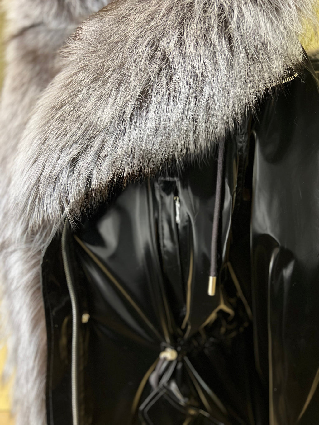 Genuine Silver Fox Fully Lined Hood Rabbit Insulated Parka