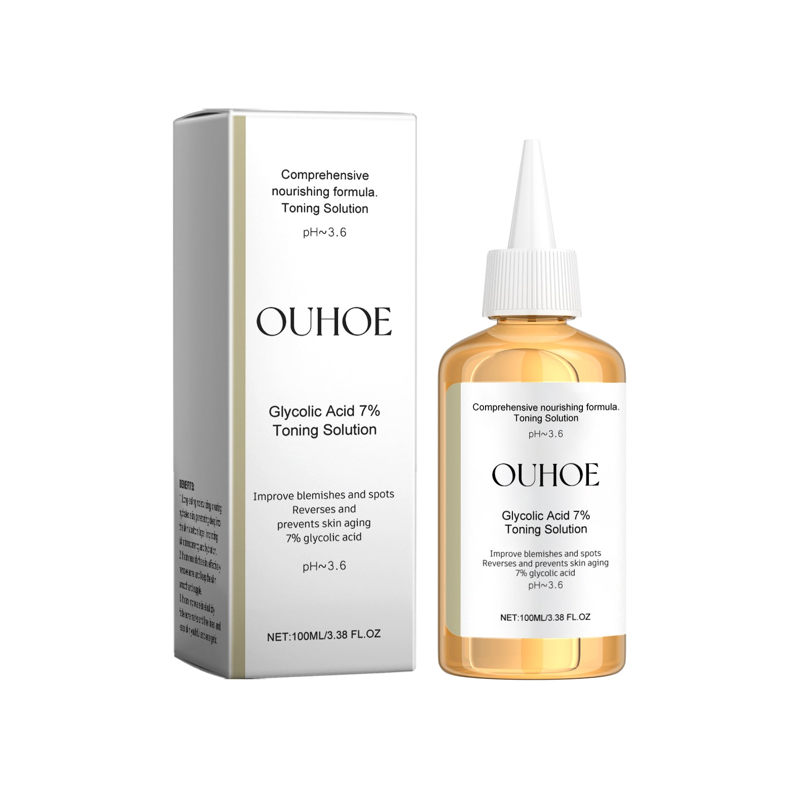 Glycolic Acid 7% Moisturizing Toner, Remove Acne, Improve Skin Condition And Rejuvenate Skin Toner Essence