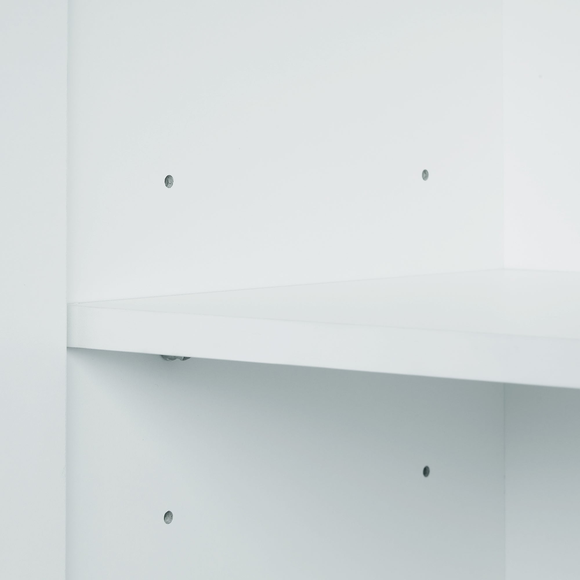 Bathroom storage cabinet, 4-door independent cabinet, adjustable shelf, open multi-layer shelf, white