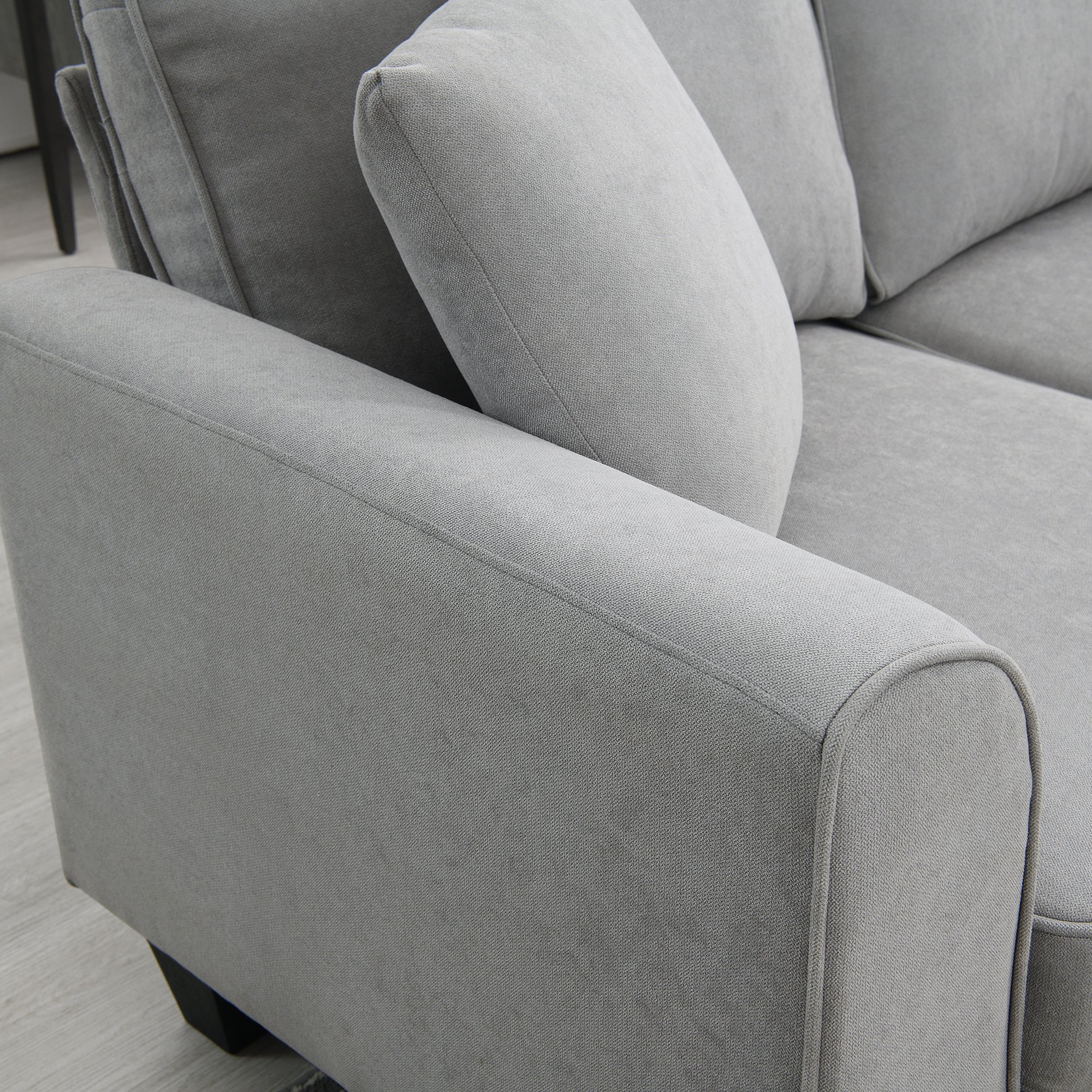 [VIDEO provided] [New] 108*85.5" Modern U Shape Sectional Sofa 7 Seat Fabric Sectional Sofa Set