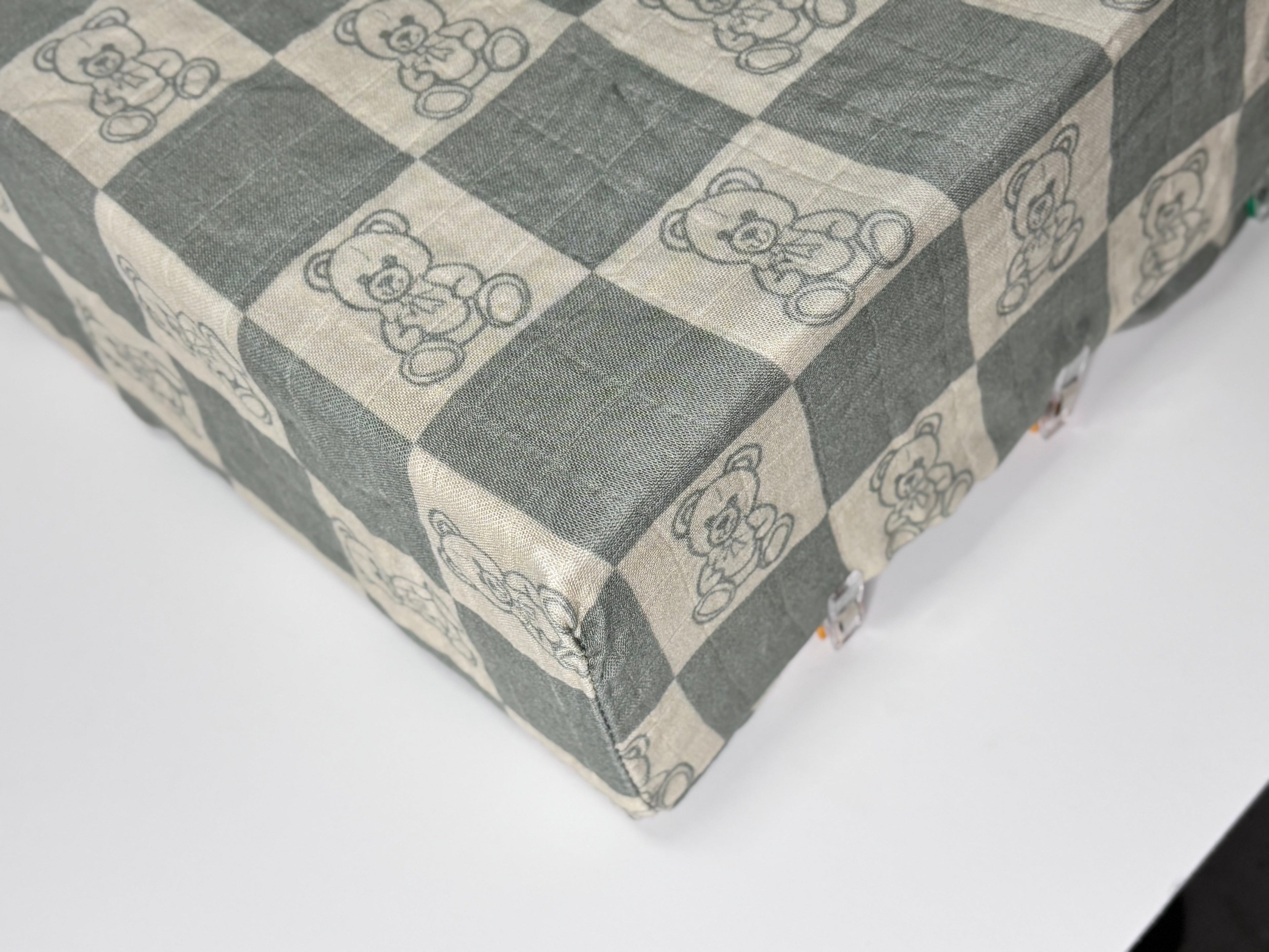 Organic Bamboo Blend Crib Sheet in Checkered Bears