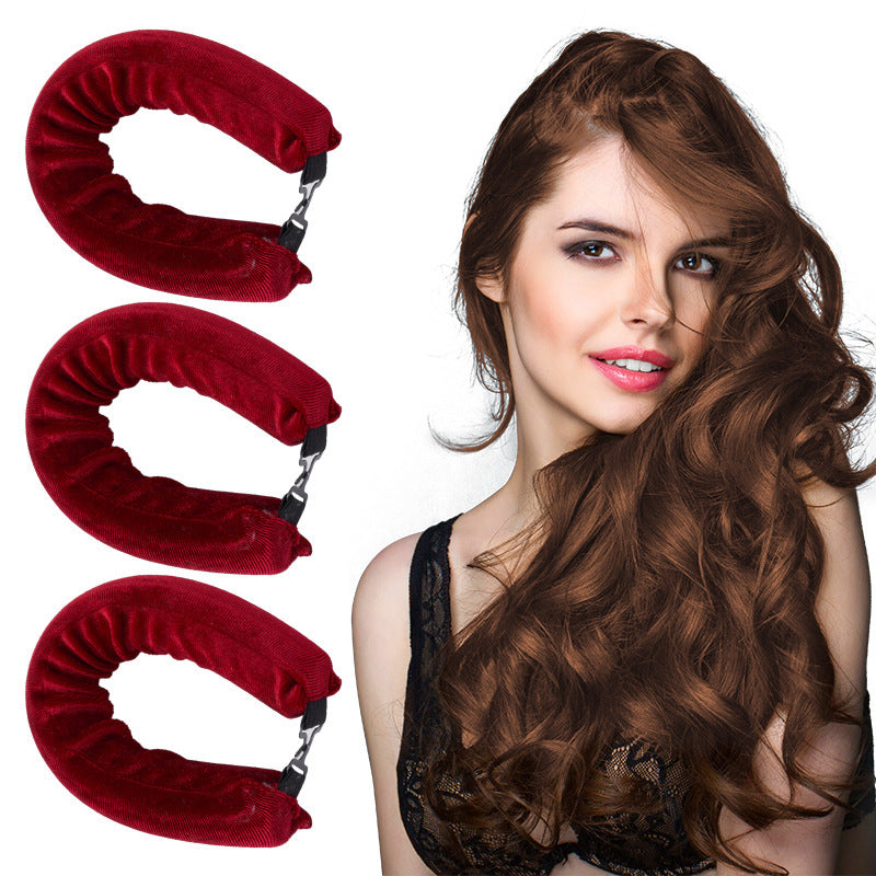 Sleeping lazy heatless hair curler simple big wave bold curling iron