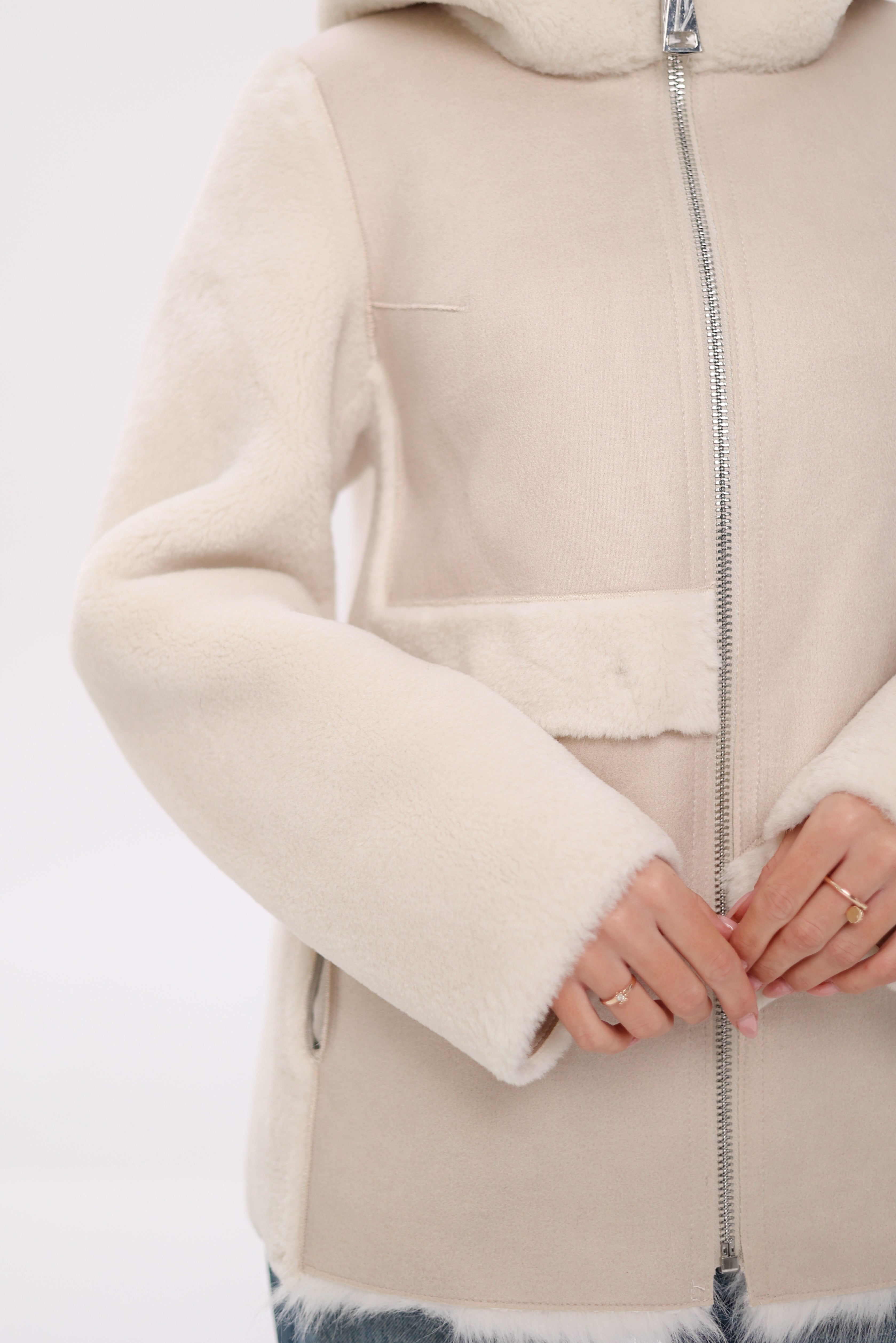 Pre-Order. Re-Stock Ships October 15. ⇆ Reversible Hooded Wool Blend Jacket