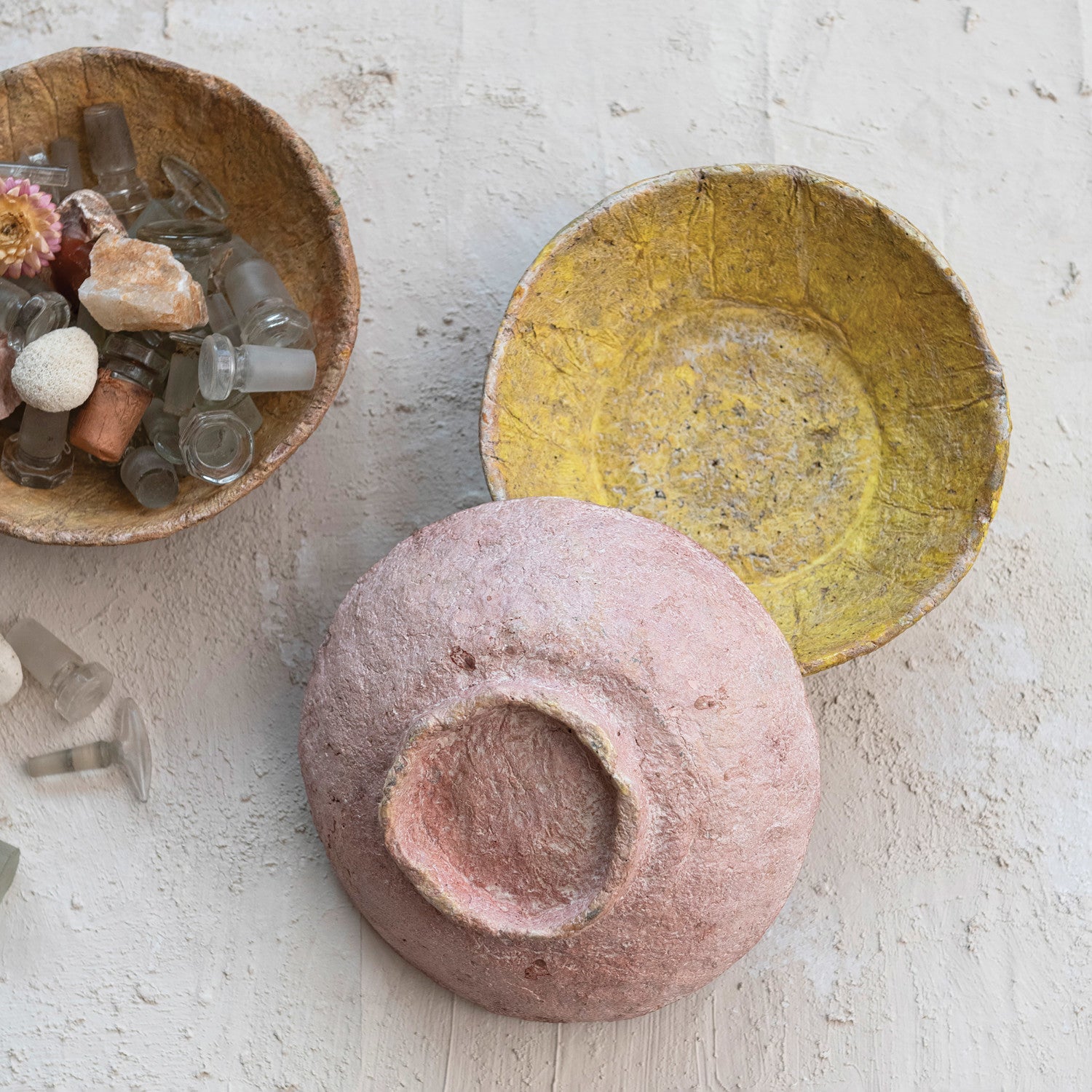 Decorative Colorful Paper Mache Bowls