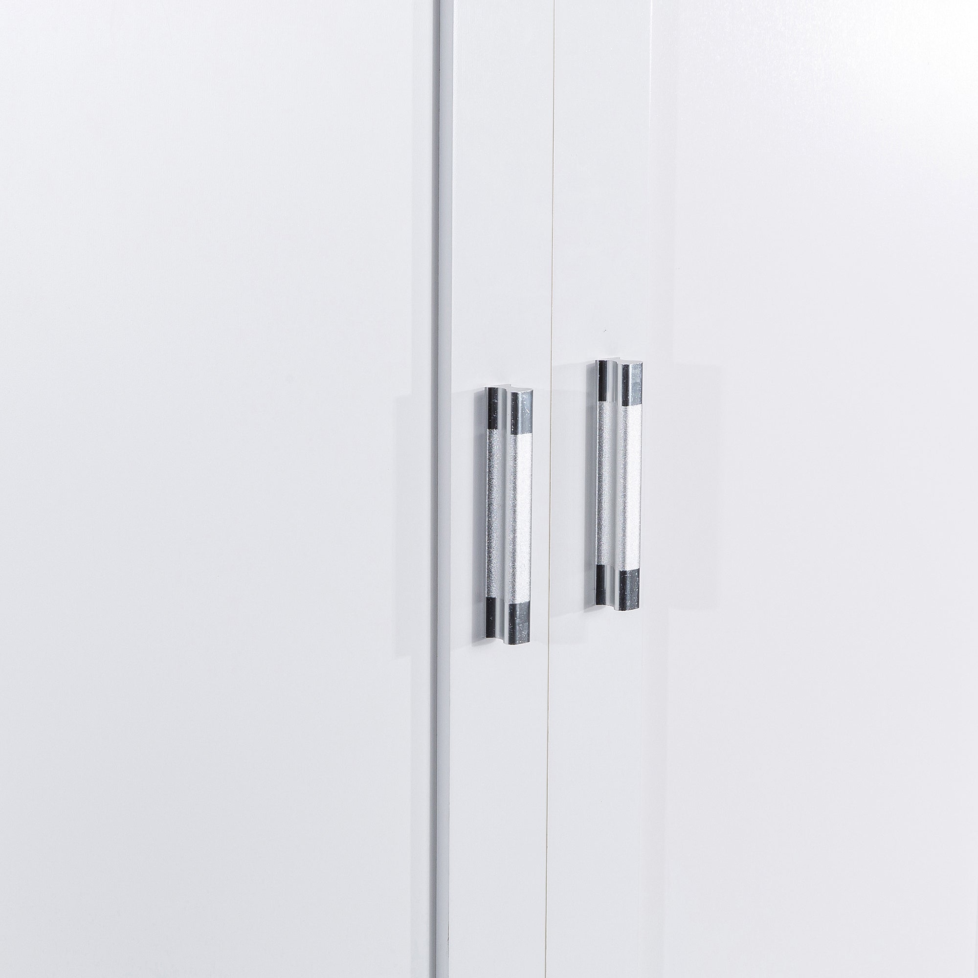 Tall Bathroom Storage Cabinet, Cabinet with Two Doors and Drawers, Adjustable Shelf, MDF Board, White
