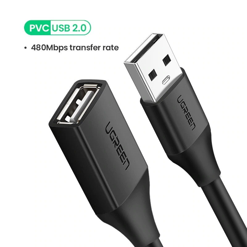 UGREEN USB Extension Cable USB 3.0 Extender Cord Type A  Male to Female Data Transfer Lead for Playstation Flash Drive USB 2.0
