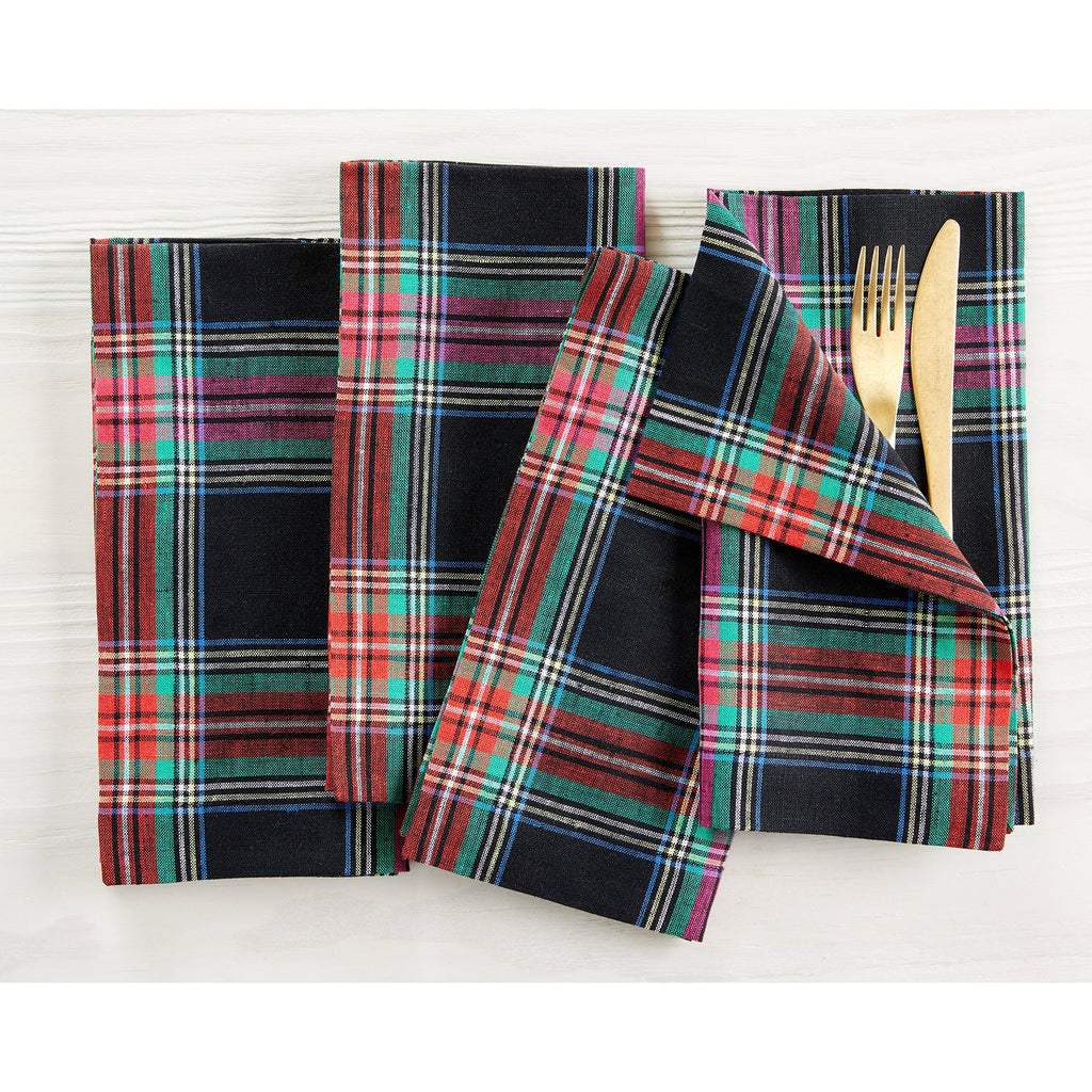 Jewel Plaid Napkins, Set of 4