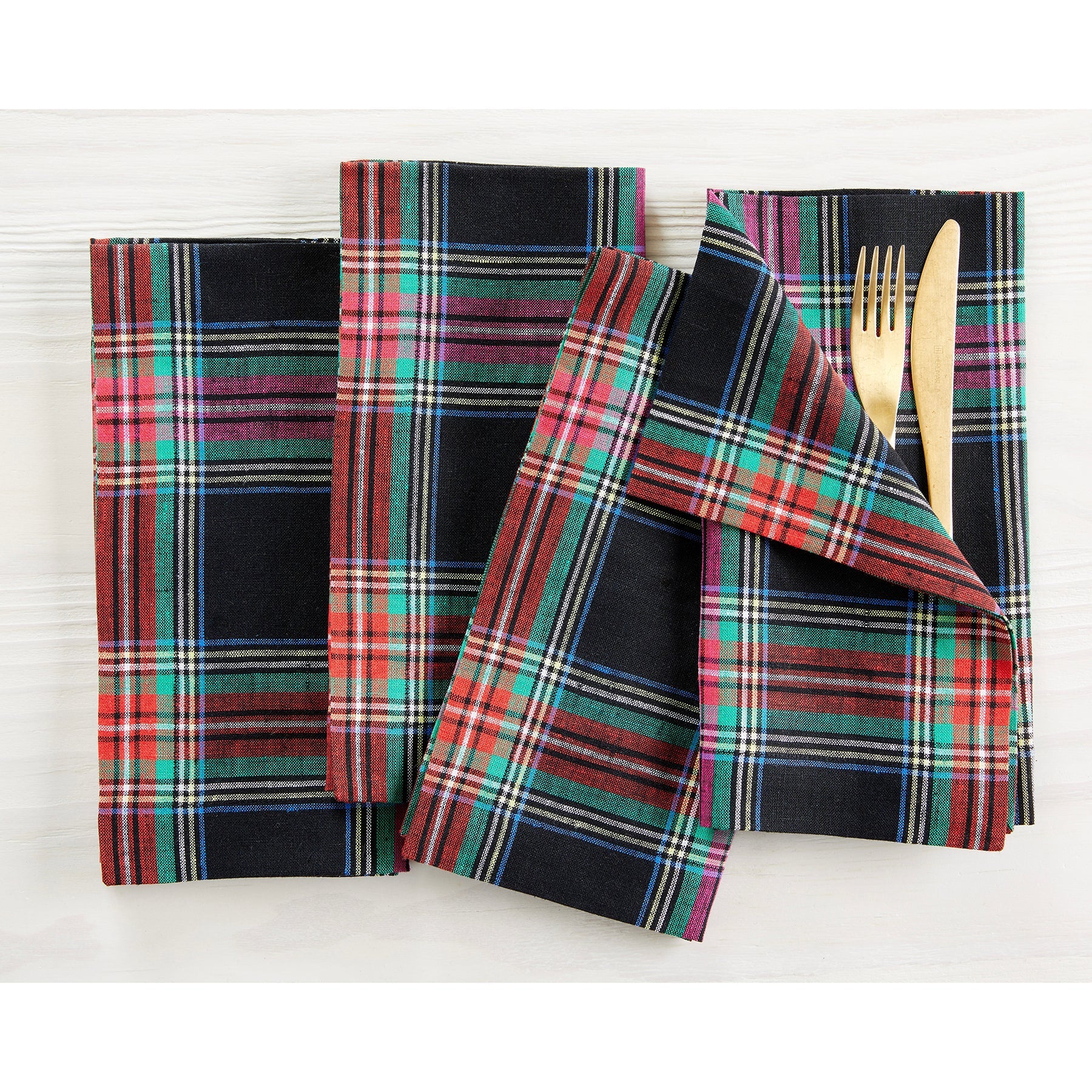 Jewel Plaid Napkins, Set of 4