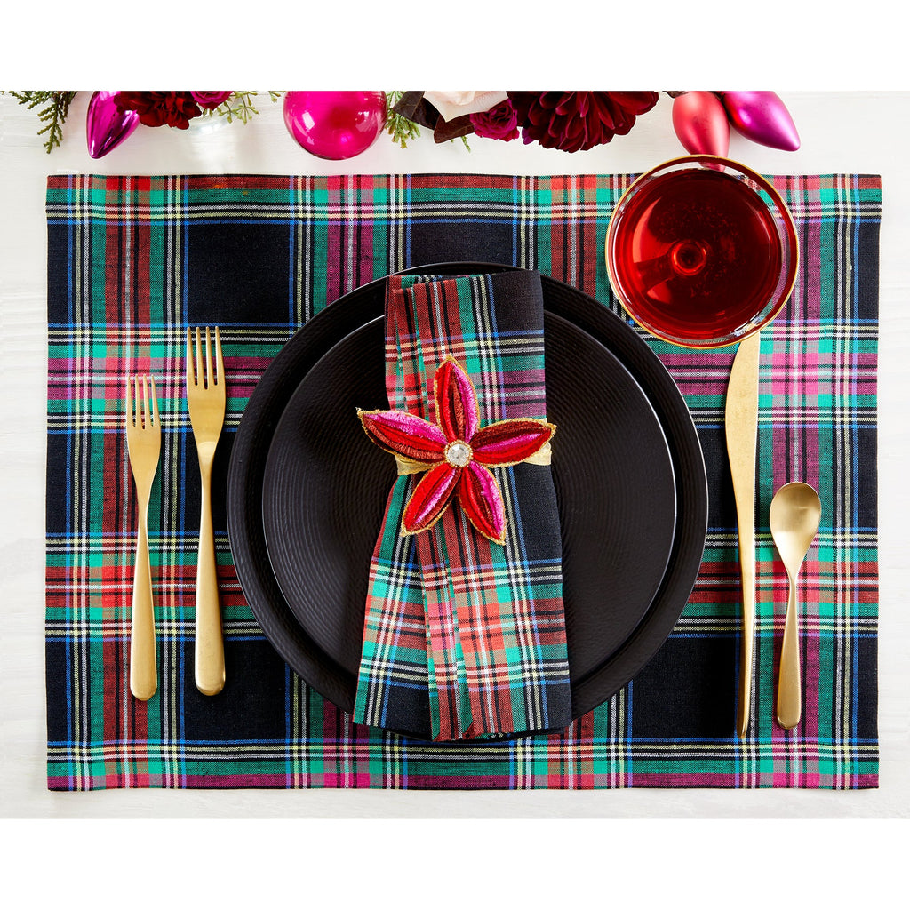 Jewel Plaid Napkins, Set of 4