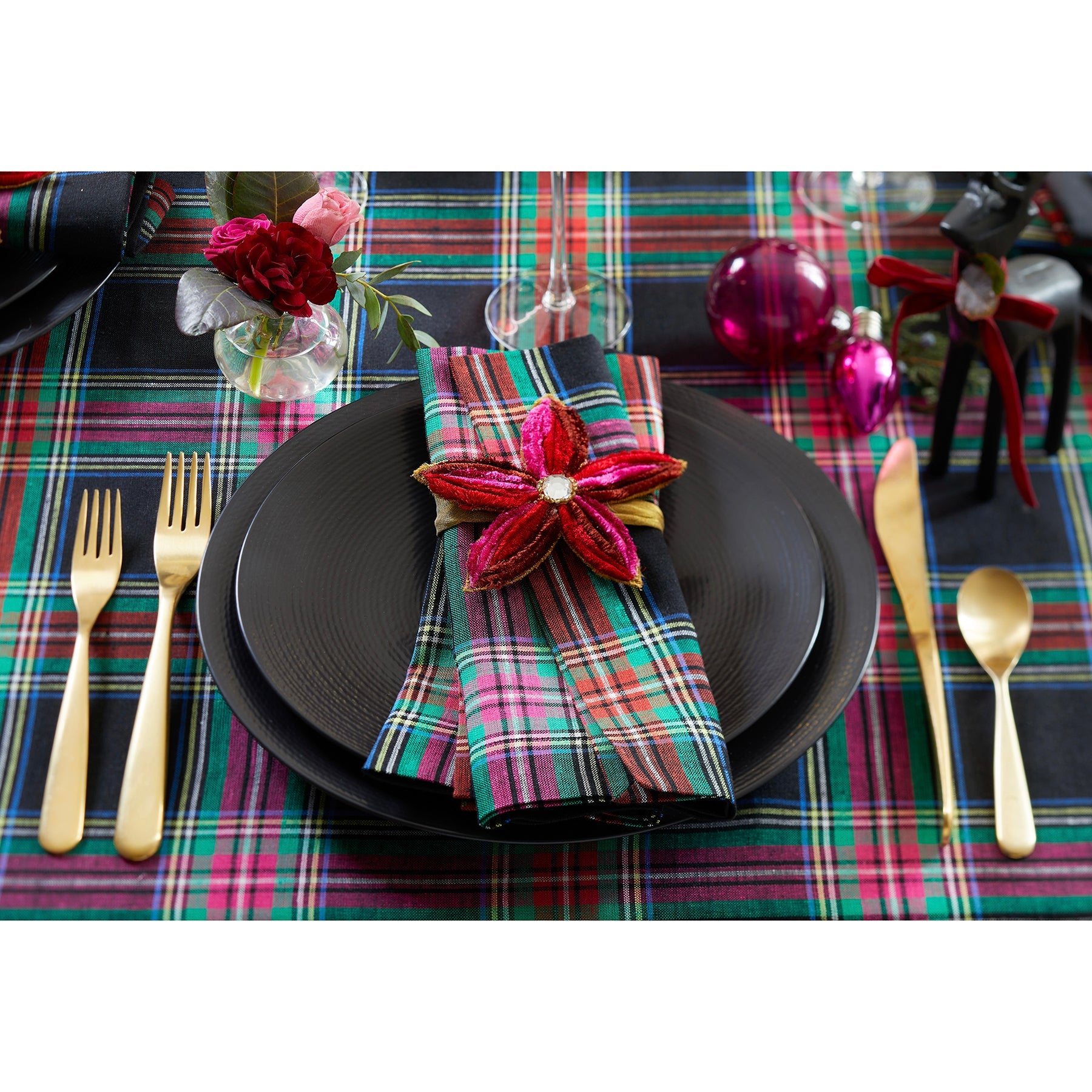 Jewel Plaid Napkins, Set of 4