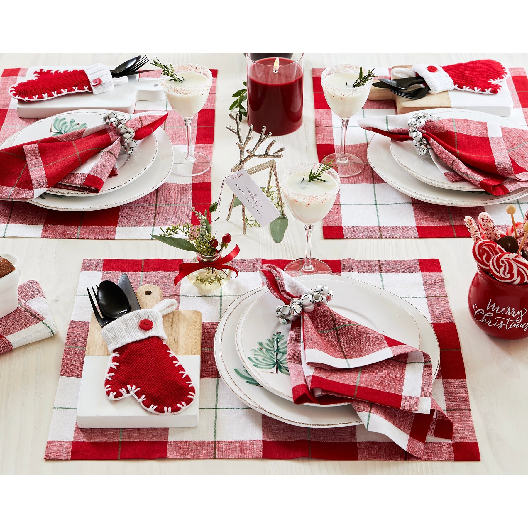 Very Merry Plaid Napkins, Set of 4