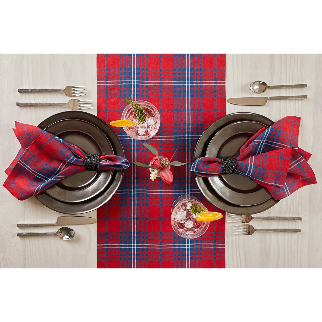 Red Tartan Plaid Napkins, Set of 4