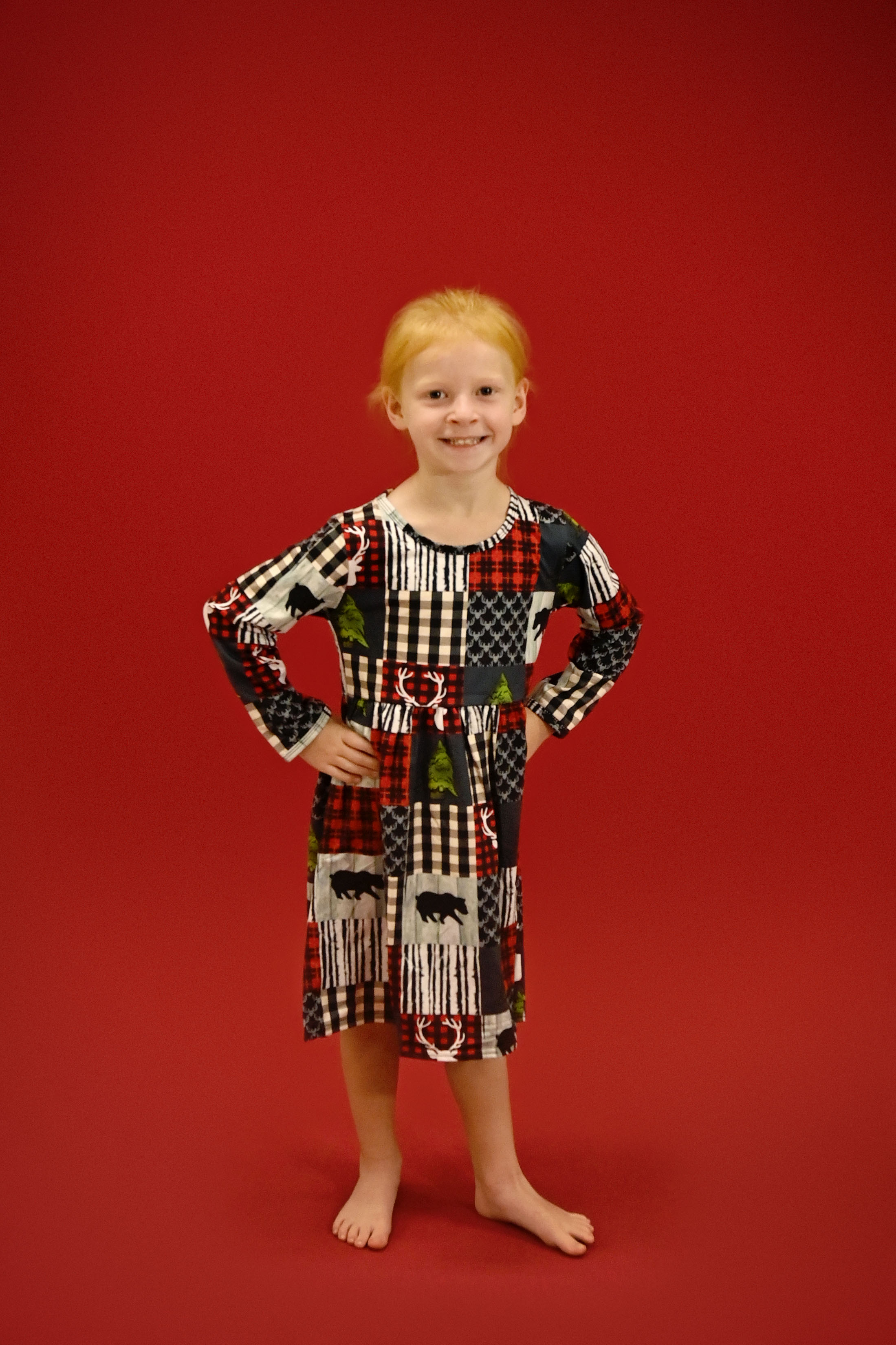 Wilderness Long Sleeve Milk Silk Dress