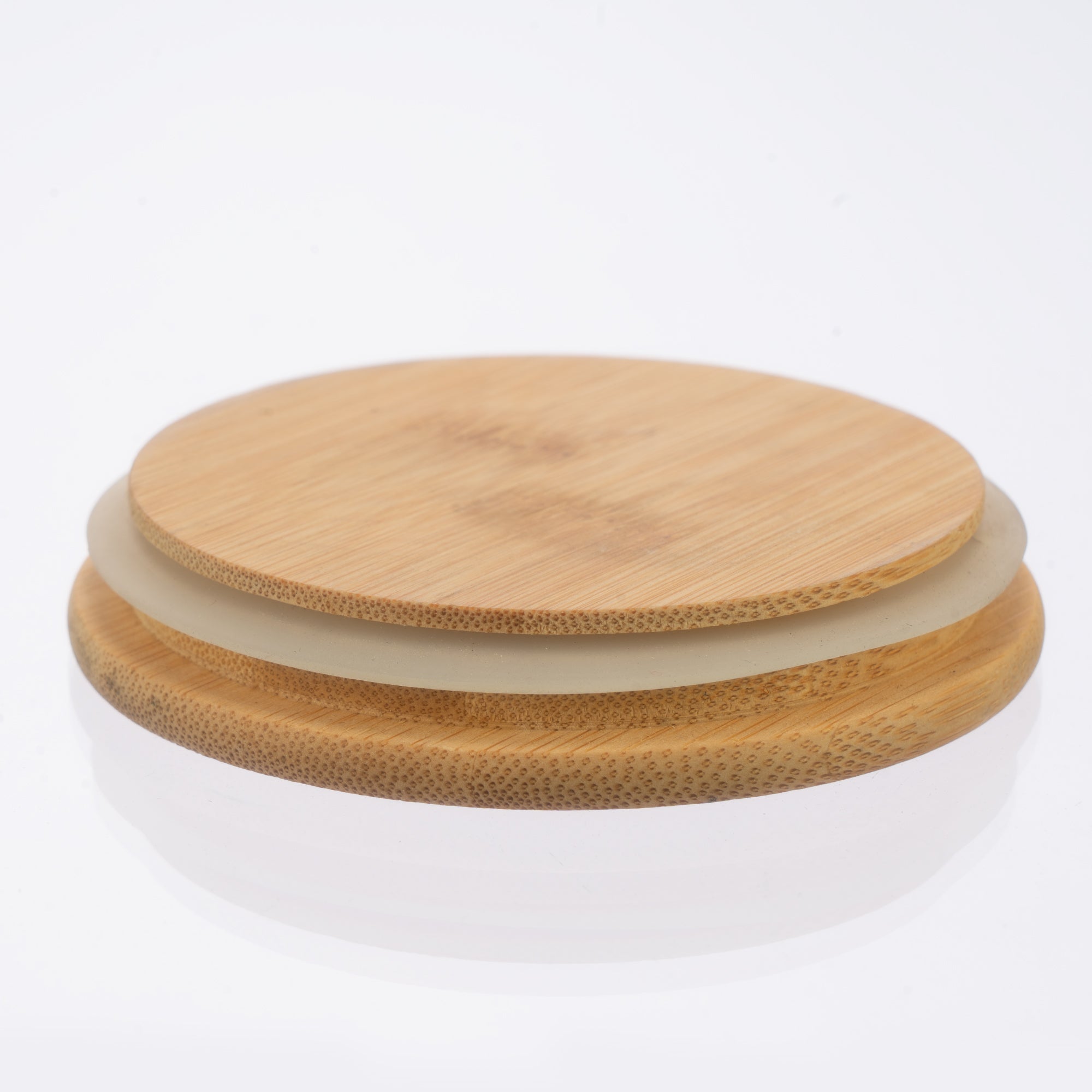 Glass Canister Set & Bamboo Lid - Diamond Blue