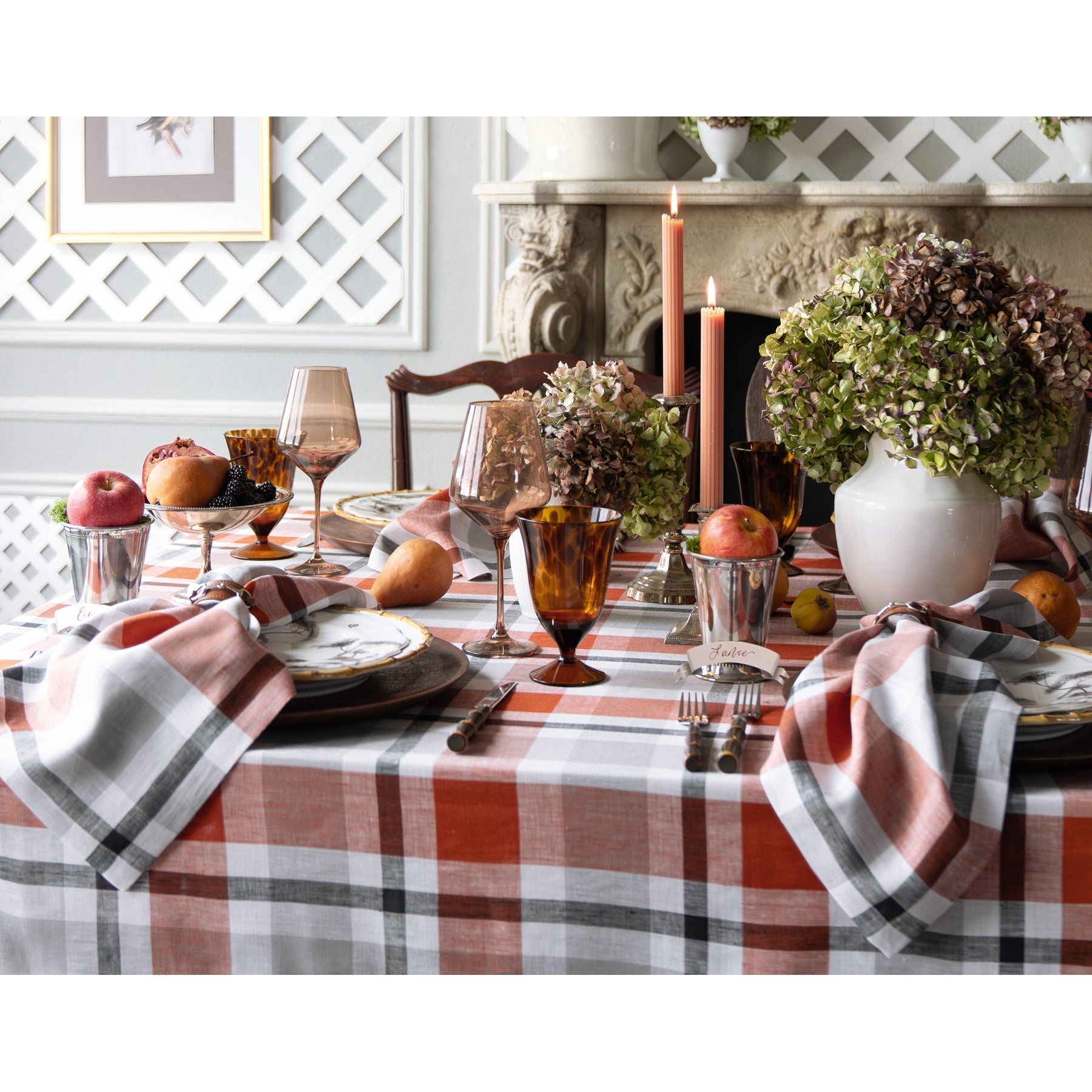 Fall Buffalo Check Table Throw