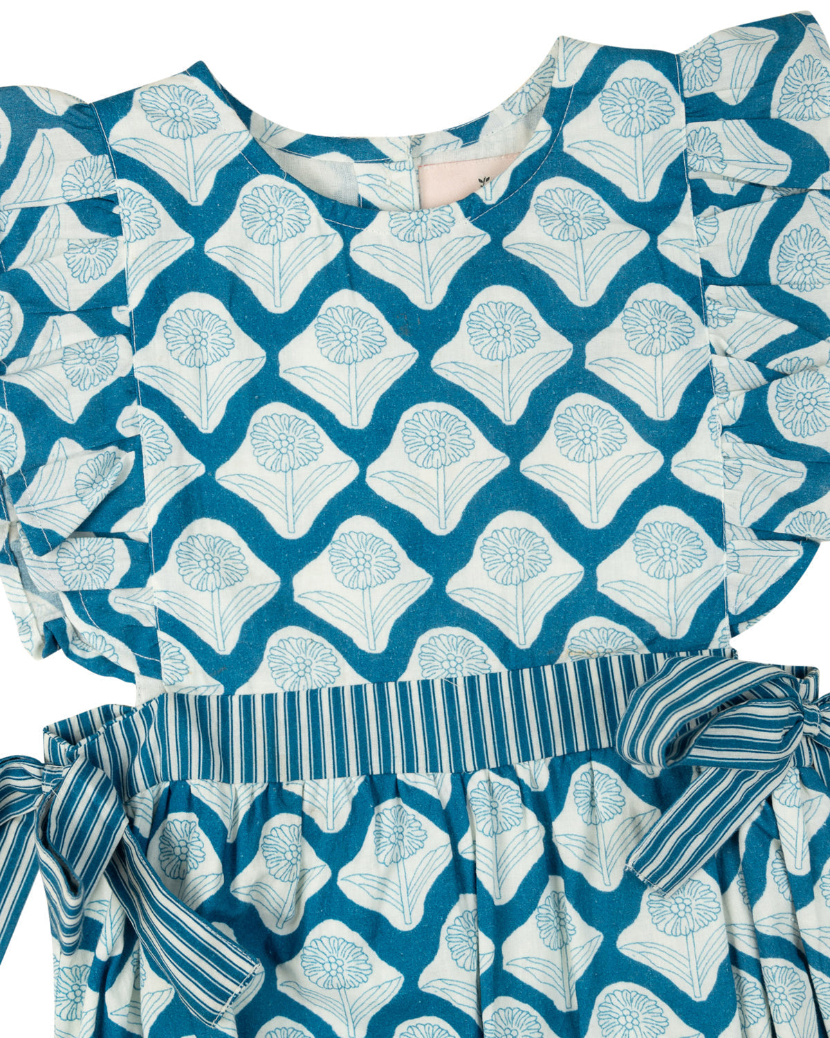 Navy Block Print Bubble- FINAL SALE