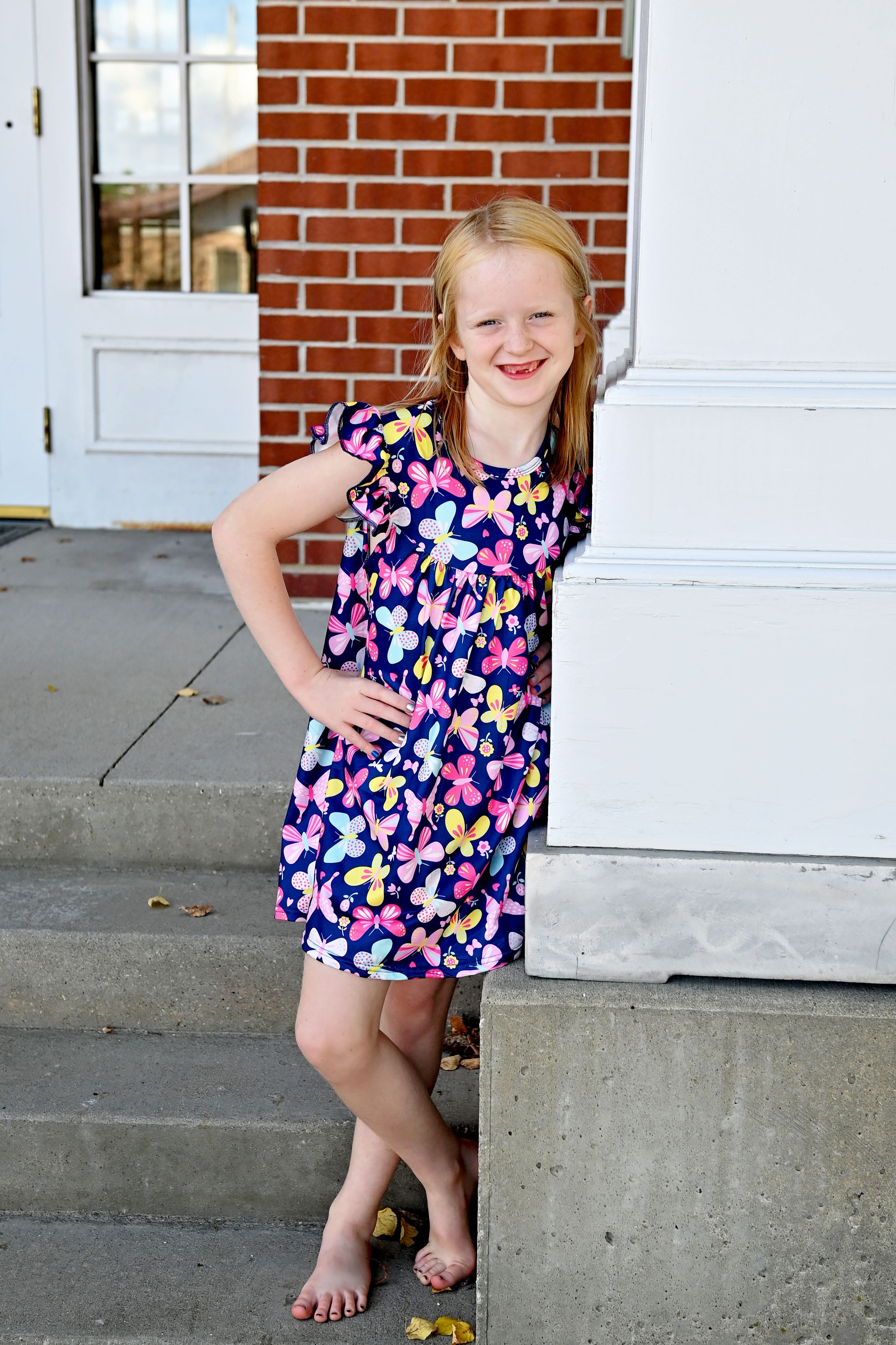 Butterfly Milk Silk Flutter Dress