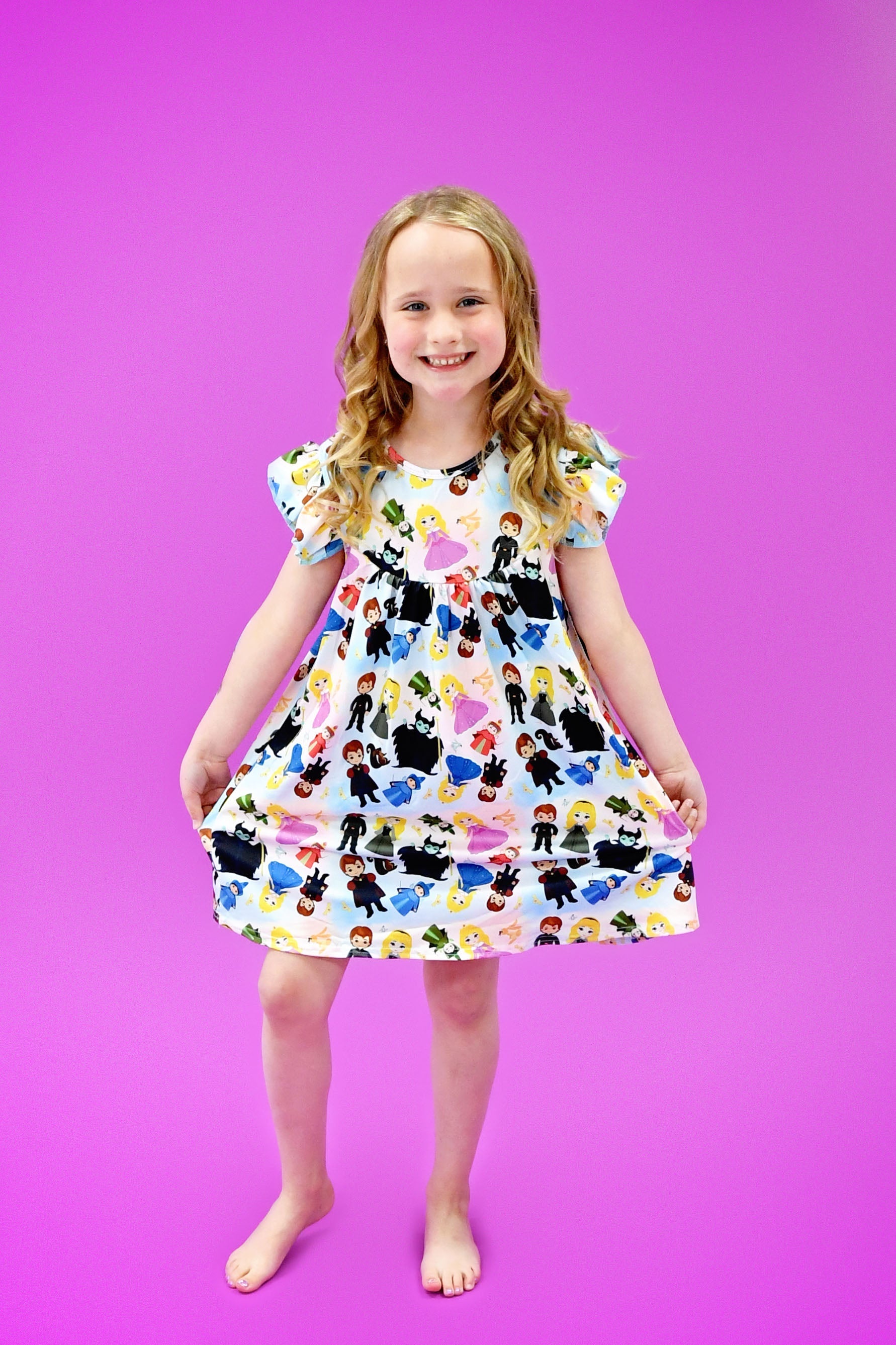 Spindle Princess Flutter Milk Silk Dress