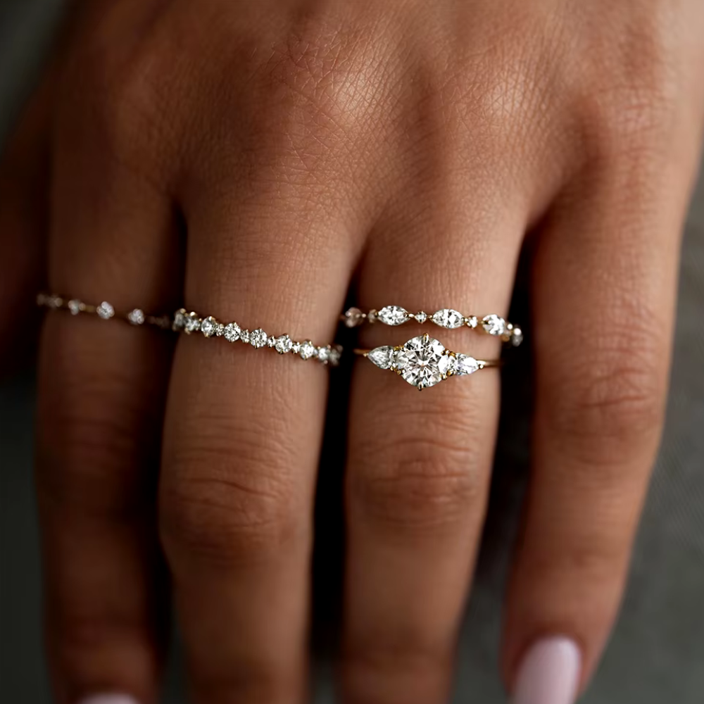 Serene Delicate Ring with AAAAA Cubic Zirconia