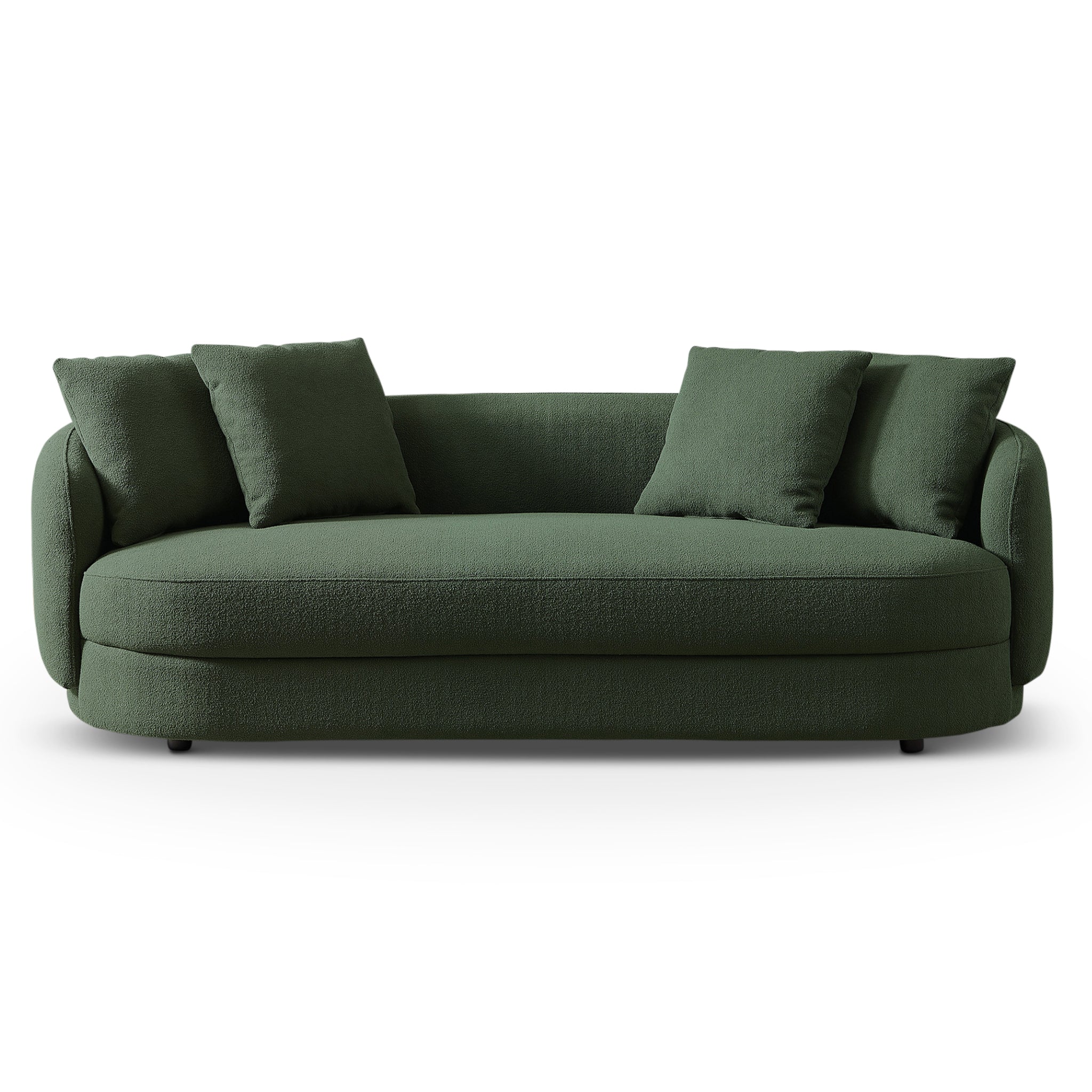 Dylan Modern French Olive Green Boucle Sofa – Designer Sofa – Curated 