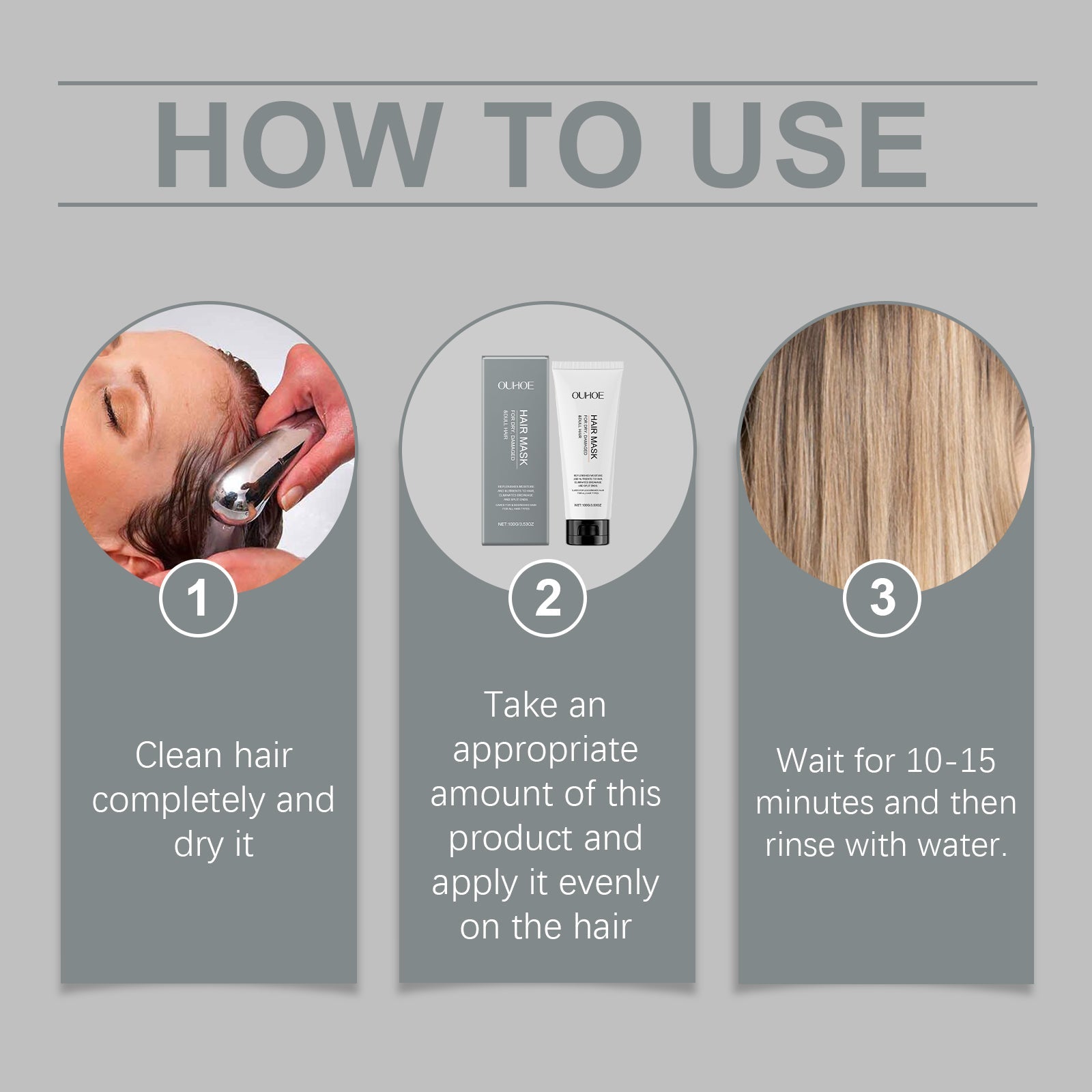 Repair Hair Mask Repair Hair Moisturizing Hair Clean Scalp Natural Fluffy Soft Gloss Hair Mask