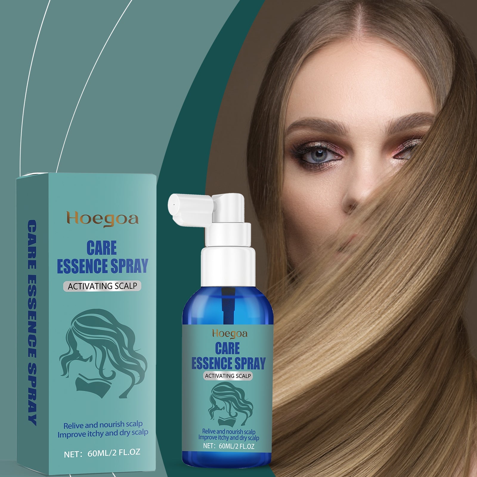 Scalp Treatment Essence Spray Nourishes And Hydrates Scalp, Hydrates And Softens Hair Care Essential Oil