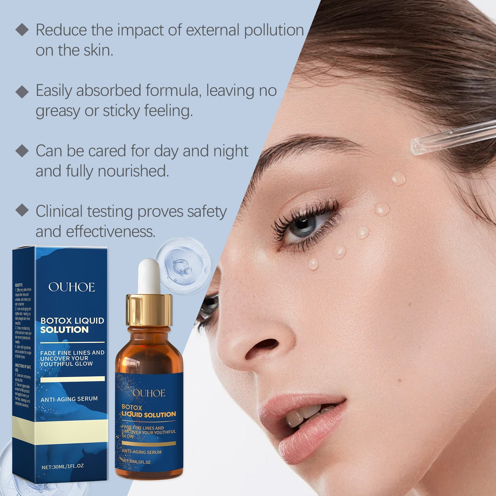 Ouhoe Facial Moisturizing Essence Soft Skin Brightening Facial Skin Moisturizing And Firming Skin Care Essence