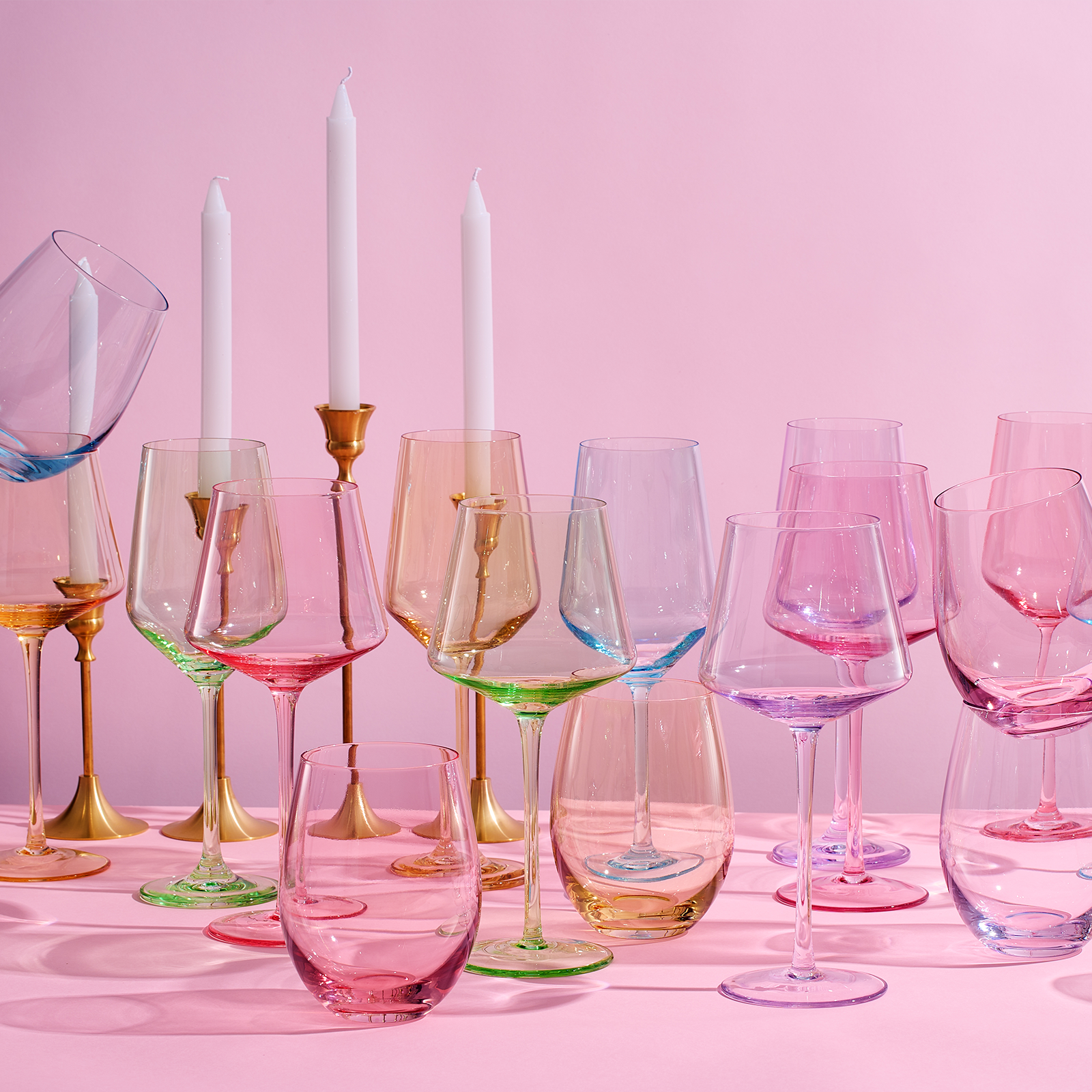 Monet Stemmed Wine Glassware, Set of 6