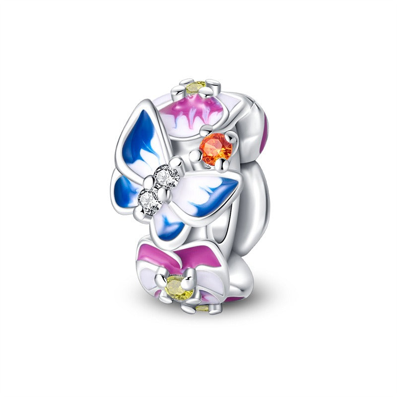 Butterfly flower thread safety bead fixing clip buckle string decoration