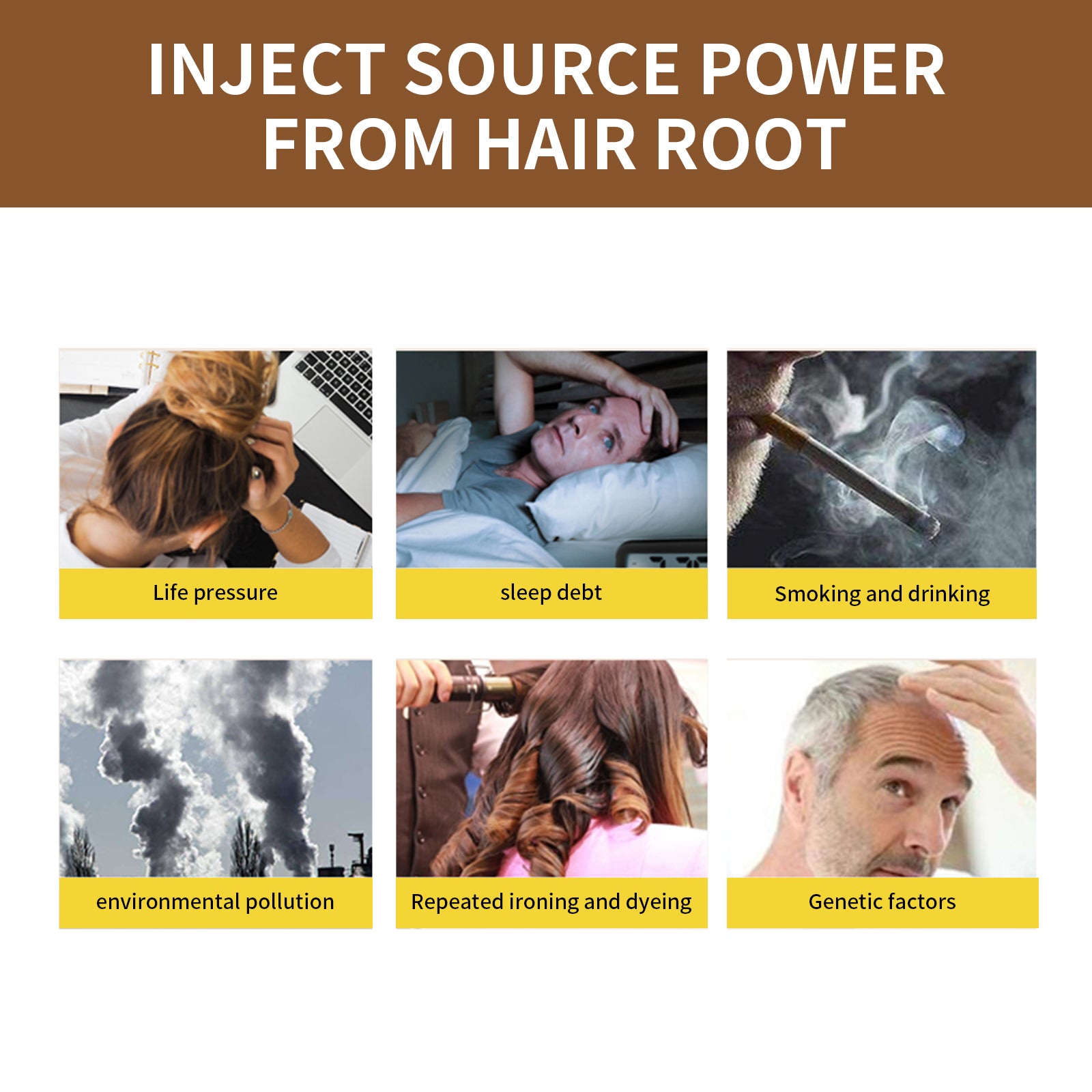 Black Hair Spray, Nourishes Black Hair And Covers White Hair Soft Natural Glossy Hair Spray