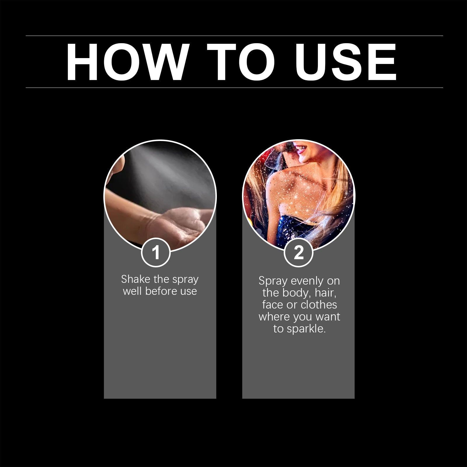 Stage Makeup Glitter Spray, Dance Party Festive Atmosphere Carnival Hair Body Highlight Glitter Spray