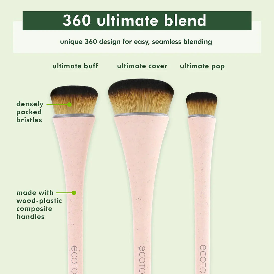 ECOTOOLS Ultimate Blend Makeup Brush Set (3Pcs)