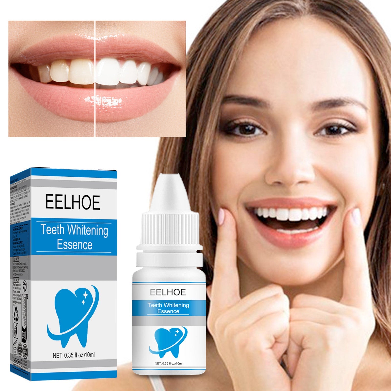 Teeth Whitening Essence, Improve Yellow Teeth Clean Teeth Stains Tartar Plaque Beautify Teeth Liquid