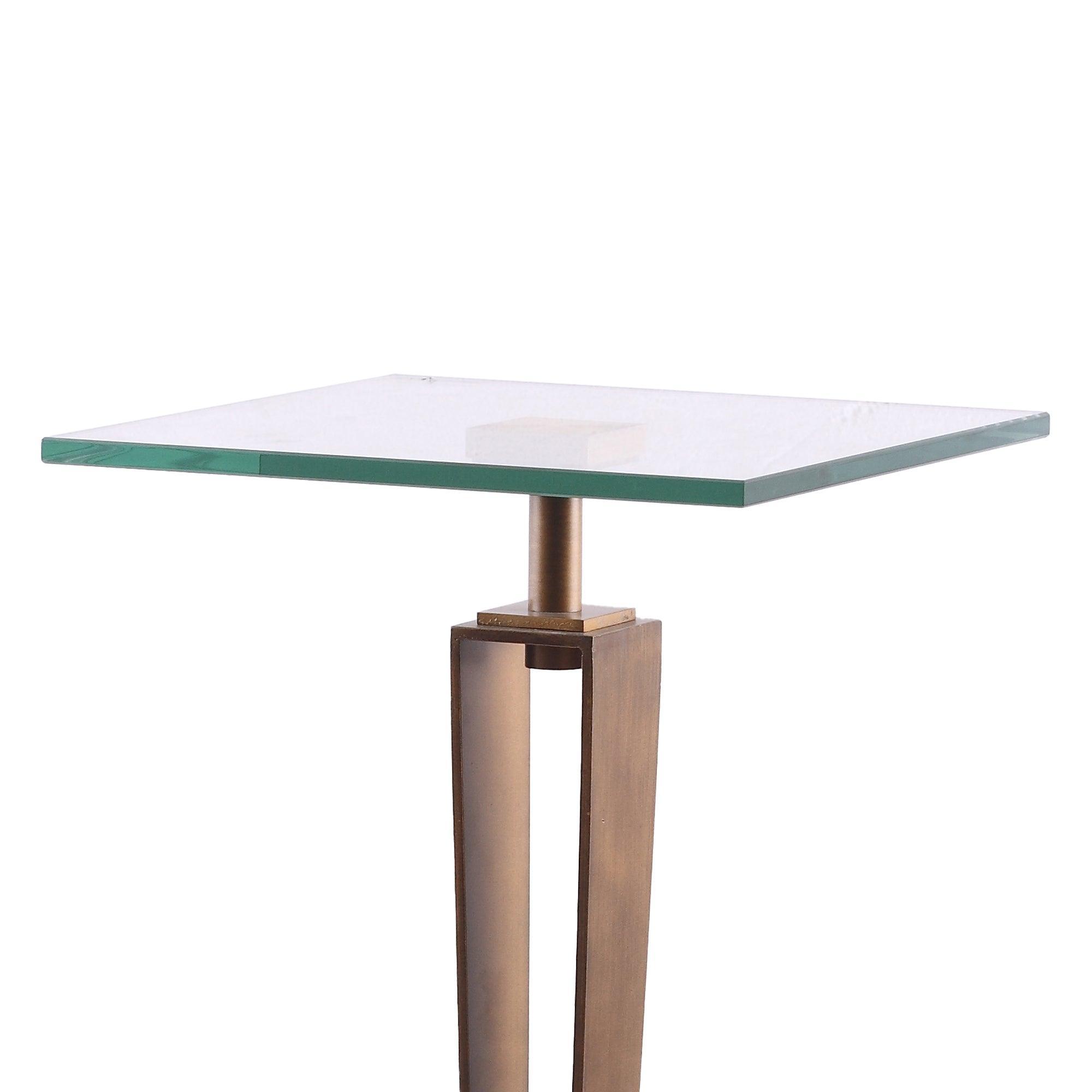 11" Modern Martini Table with White Marble