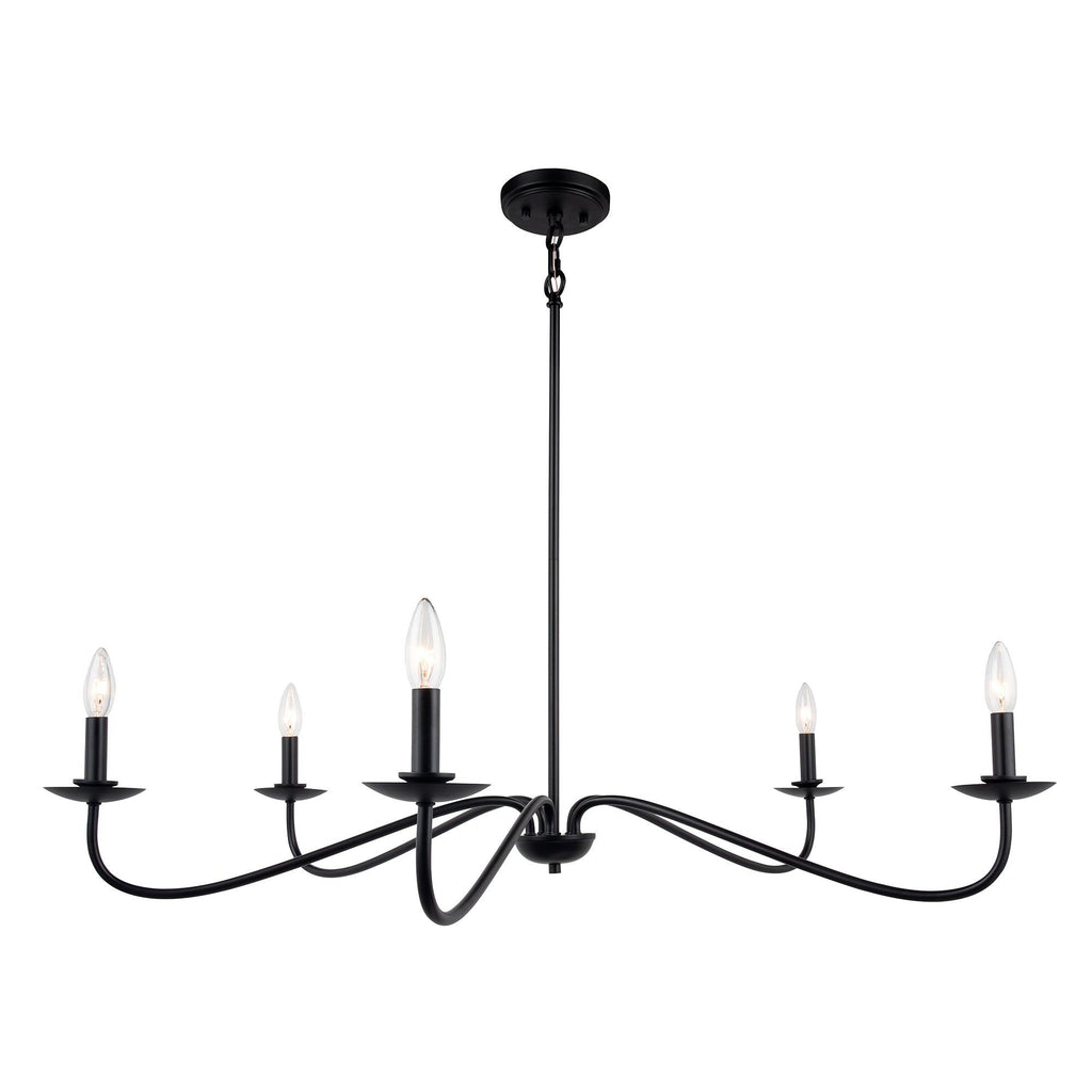 Ellie 5-Light Elegant Industrial Dimmable Chandelier