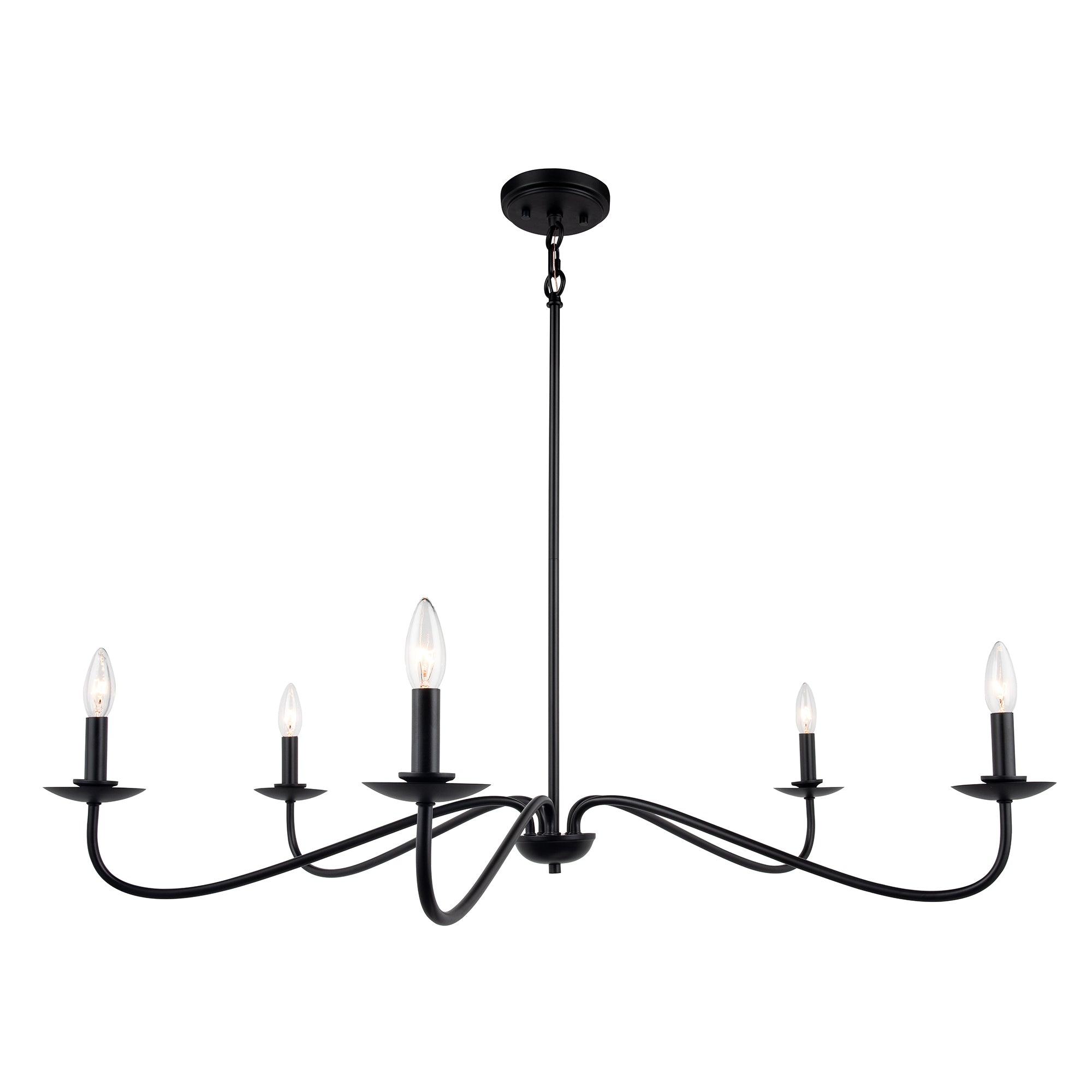 Ellie 5-Light Elegant Industrial Dimmable Chandelier