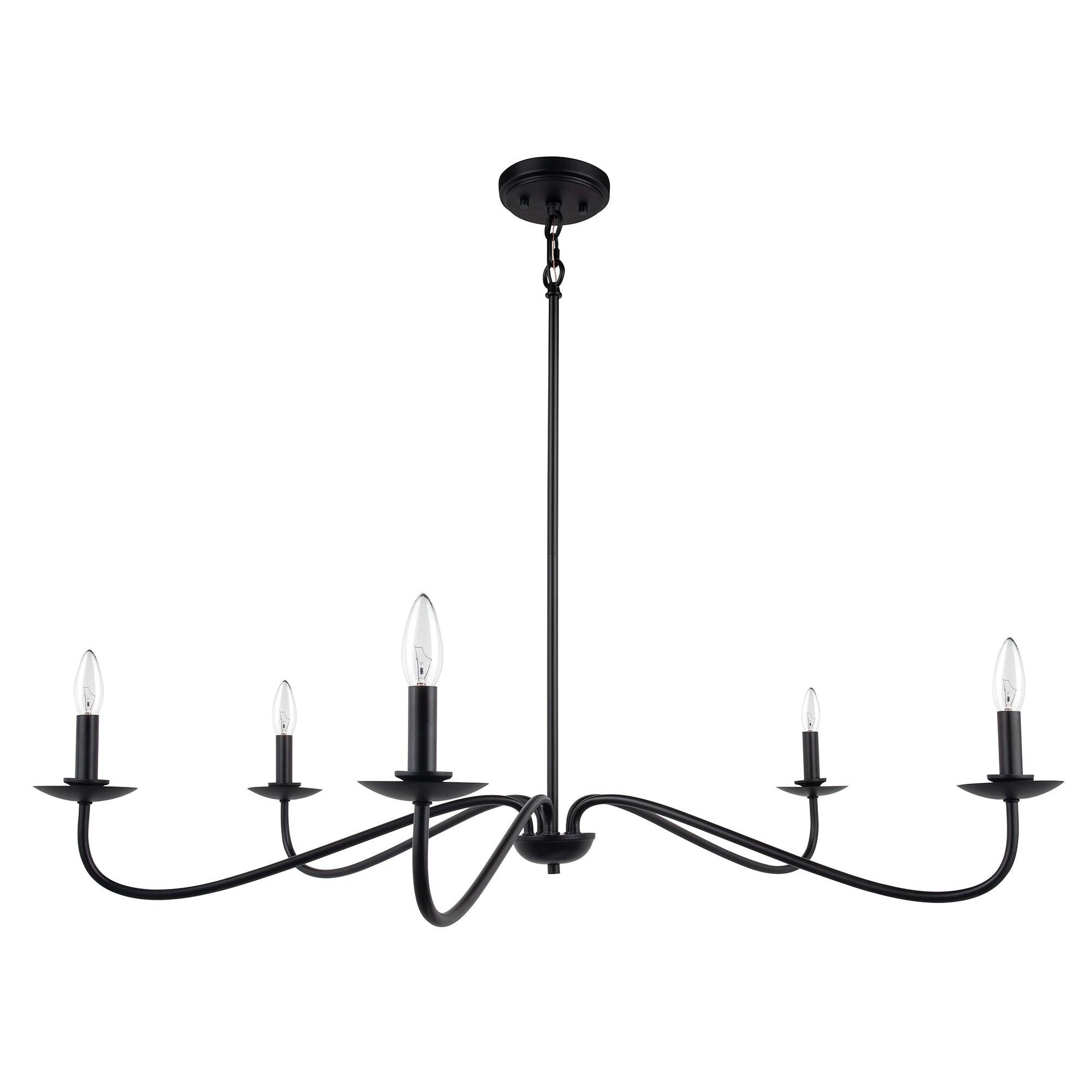 Ellie 5-Light Elegant Industrial Dimmable Chandelier