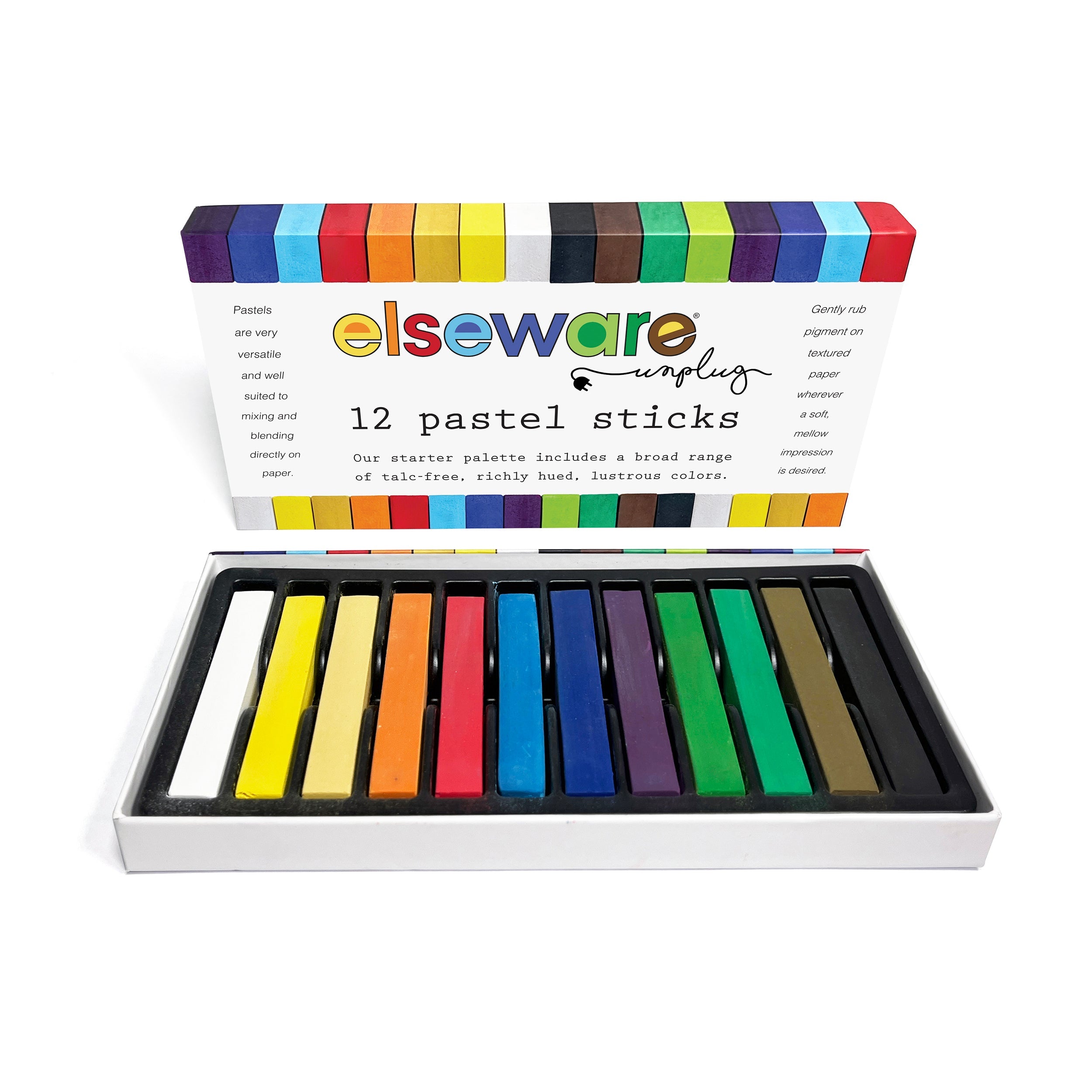 Pastel Sticks – Talc-Free Oil Pastels – 12 Vibrant Colors