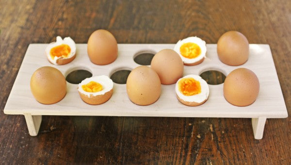Hand-Carved Wooden Fridge Egg Tray