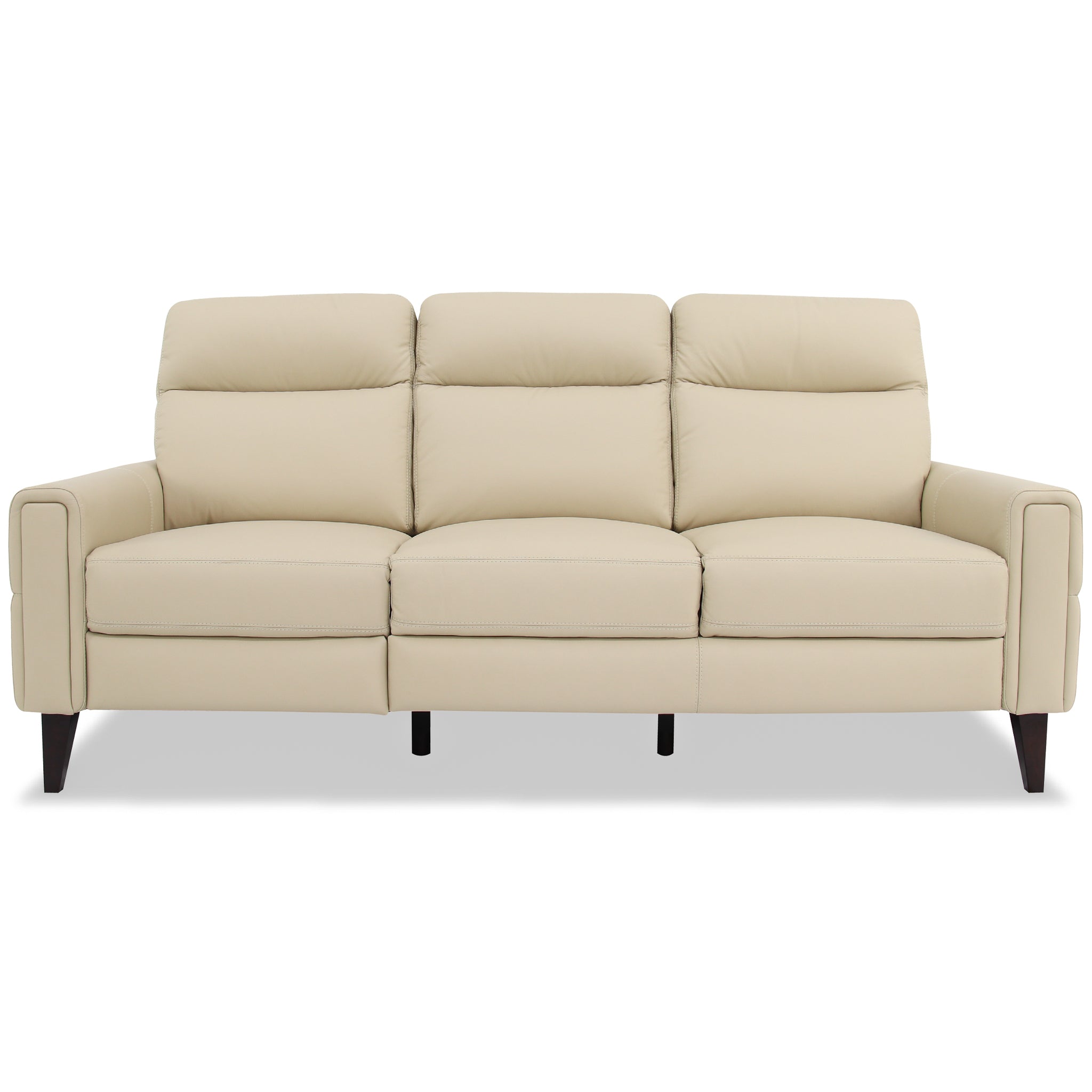 Elliot Incliner Sofa Left - Cream Leather – Designer Sofa – Curated by