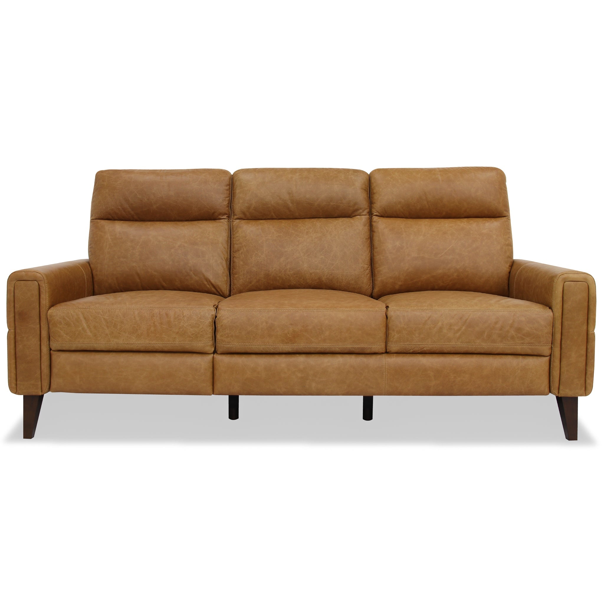 Elliot Incliner Sofa Left - Waxy Tan Leather – Designer Sofa – Curated