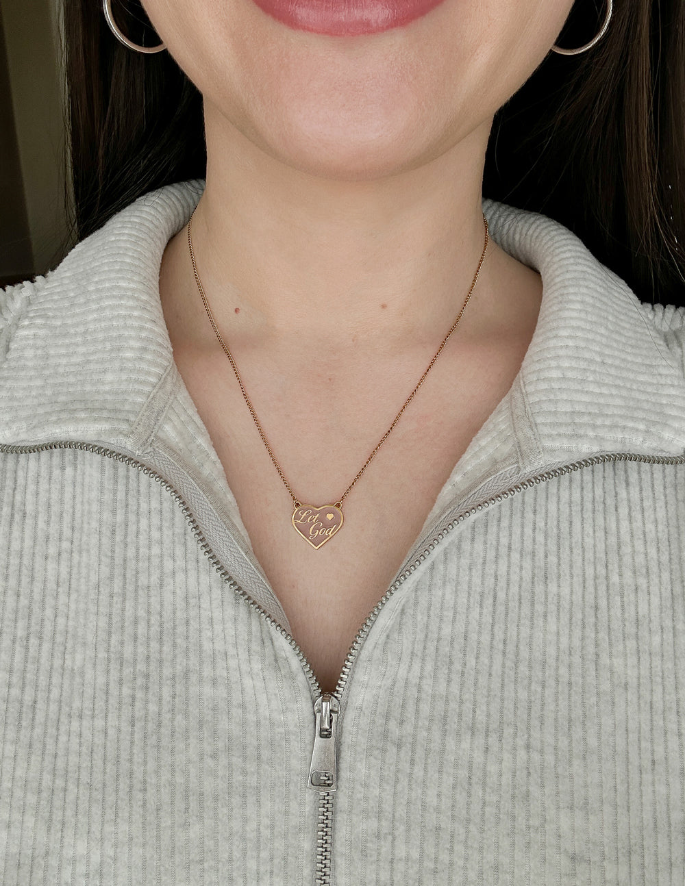 Enamel Let God Necklace