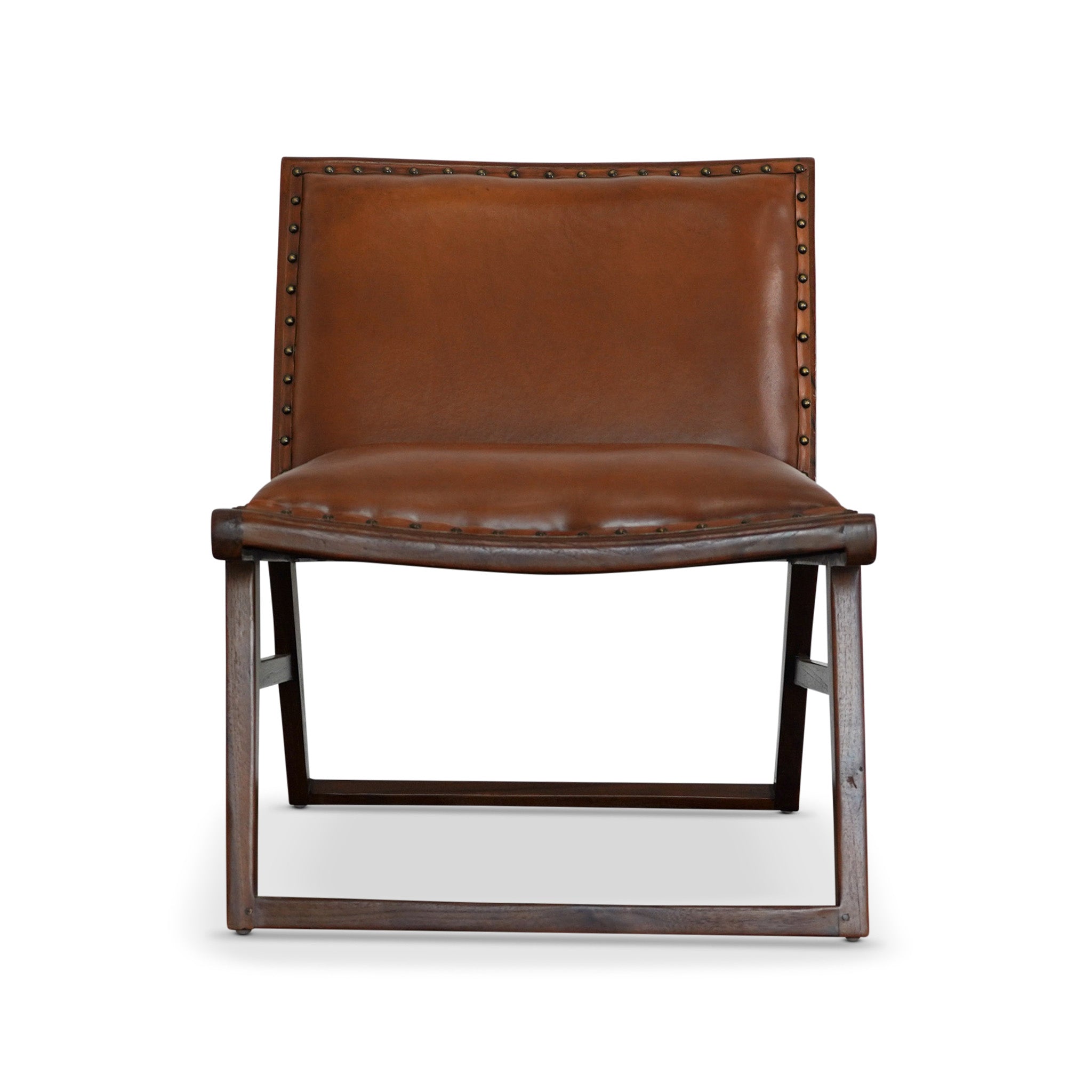 Everett Tan Leather Lounge Chair – Luxury Modern Seating – Curated by 